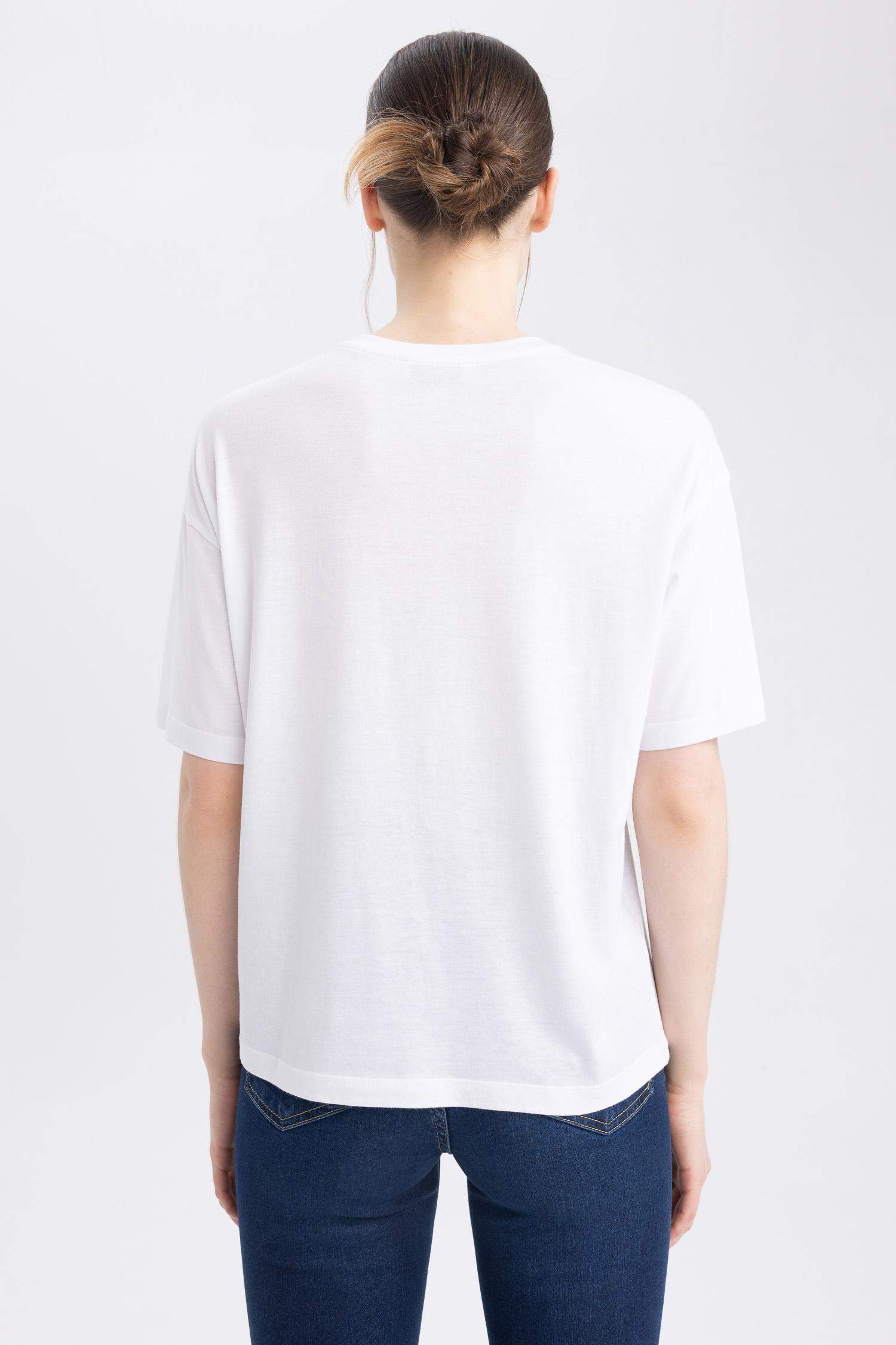 Sorbe X Defacto Bisiklet Yaka Baskılı Kısa Kollu Tişört