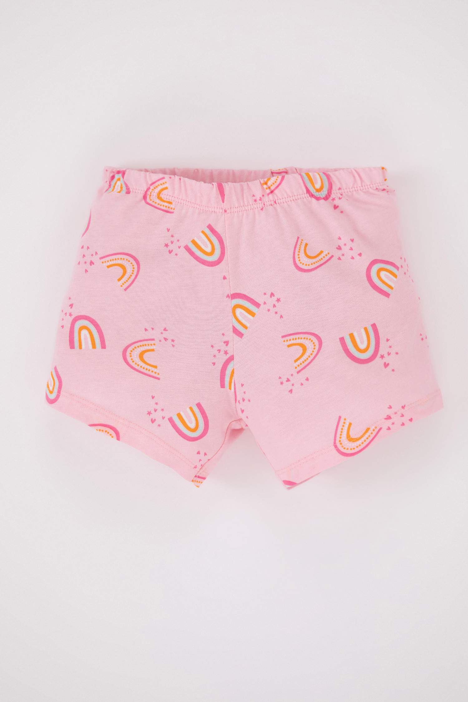 Пижама в полоску с круглым вырезом для малышей девочек