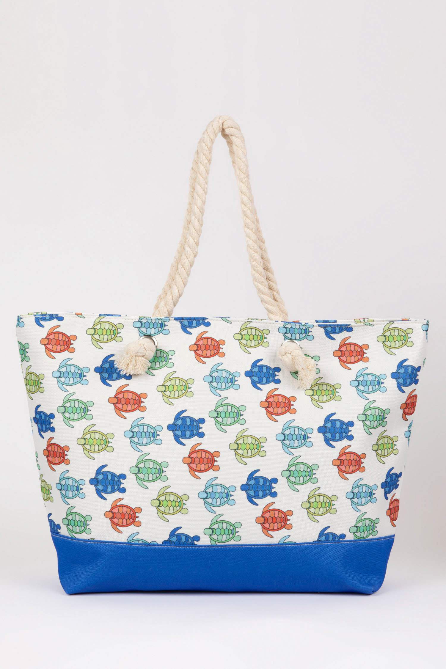 Woman Turtle Patterned Beach Bag