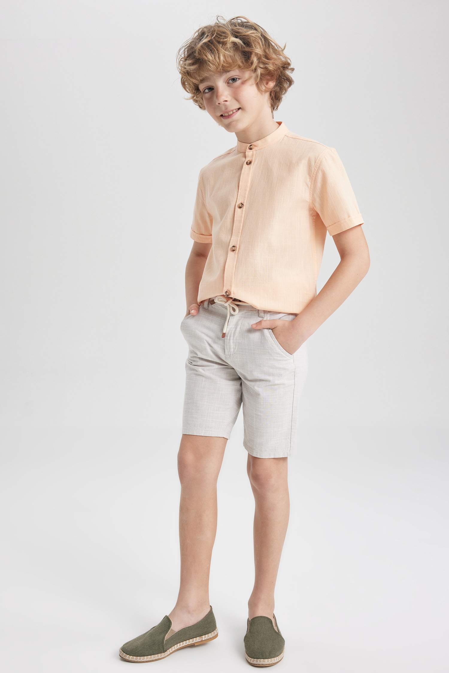 Boys Linen Look Shorts