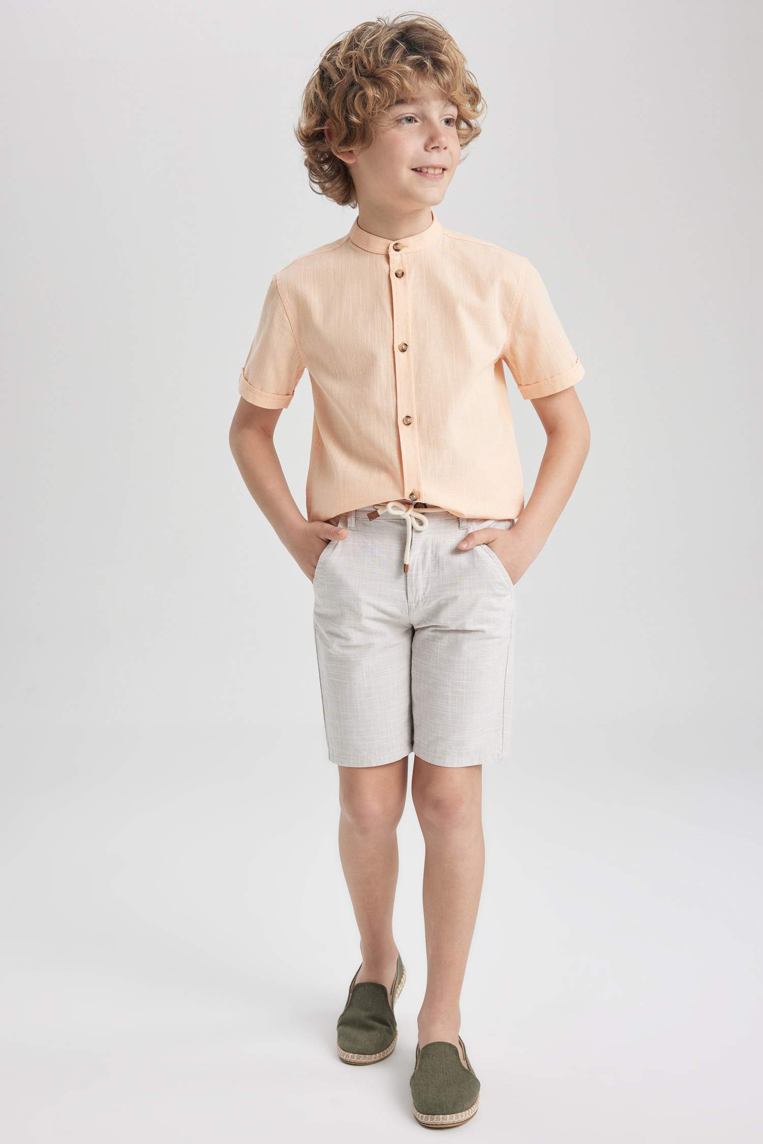 Boys Linen Look Shorts