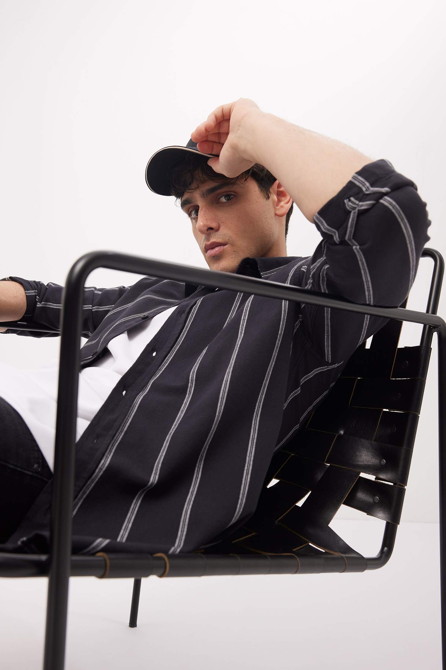 Regular Fit Striped Cotton Long Sleeve Shirt