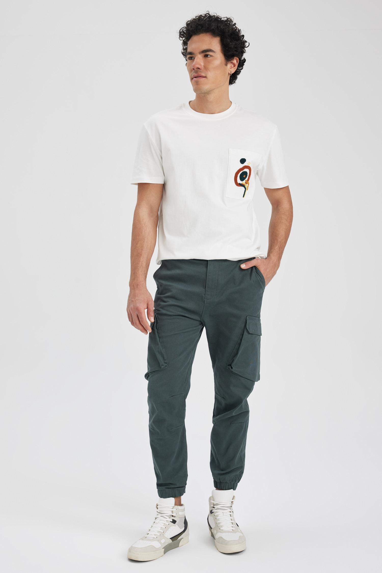 дөңгелек жаға Қысқа жеңді футболка