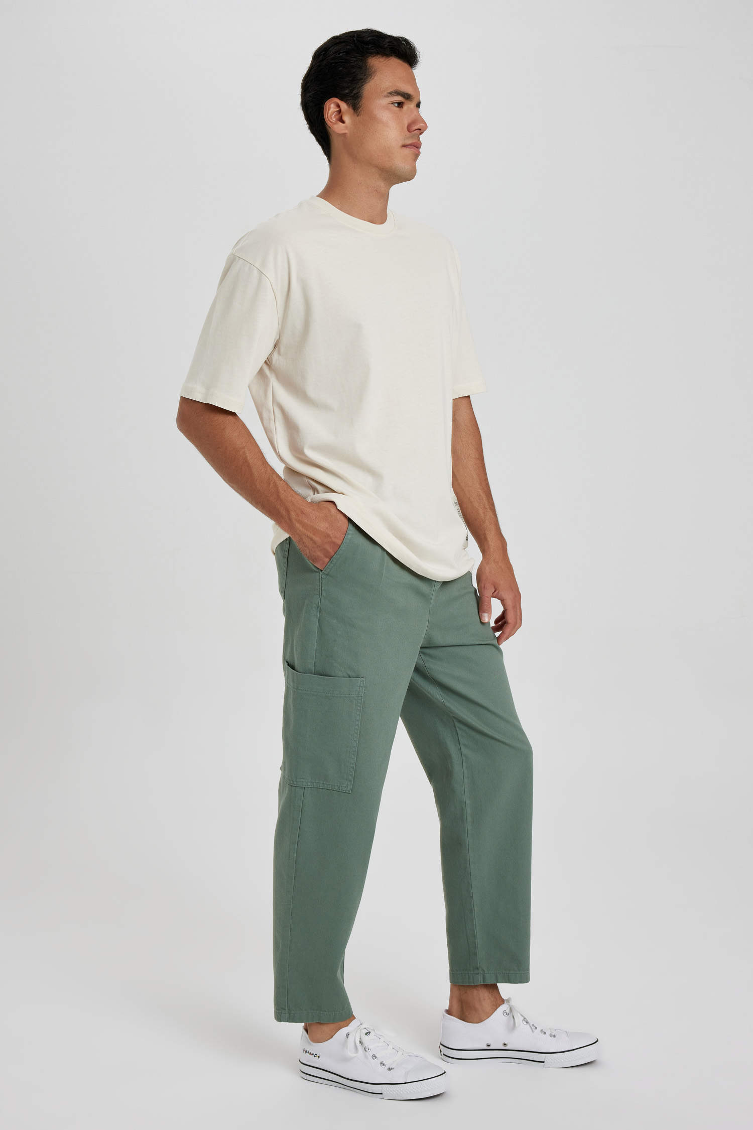 Green MEN Relax Fit Trousers 2807422 | DeFacto