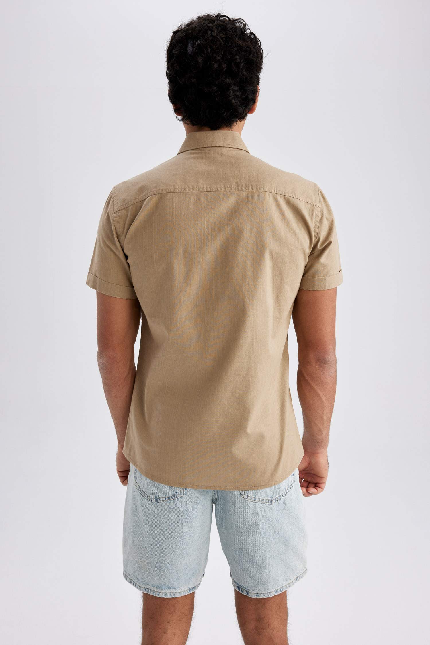 Slim Fit Cotton Short Sleeve Shirt