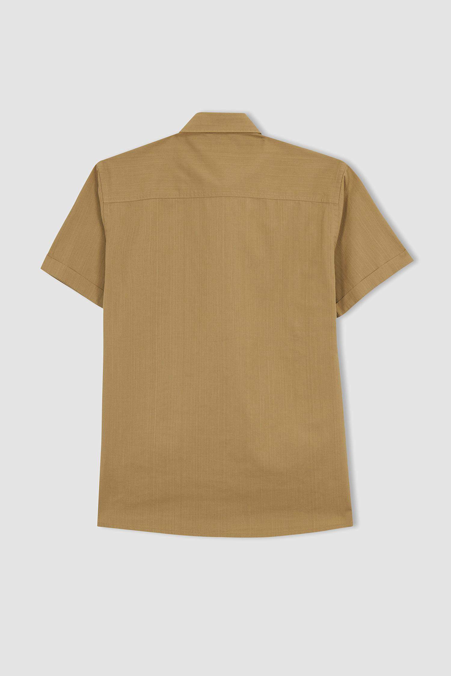 Slim Fit Cotton Short Sleeve Shirt