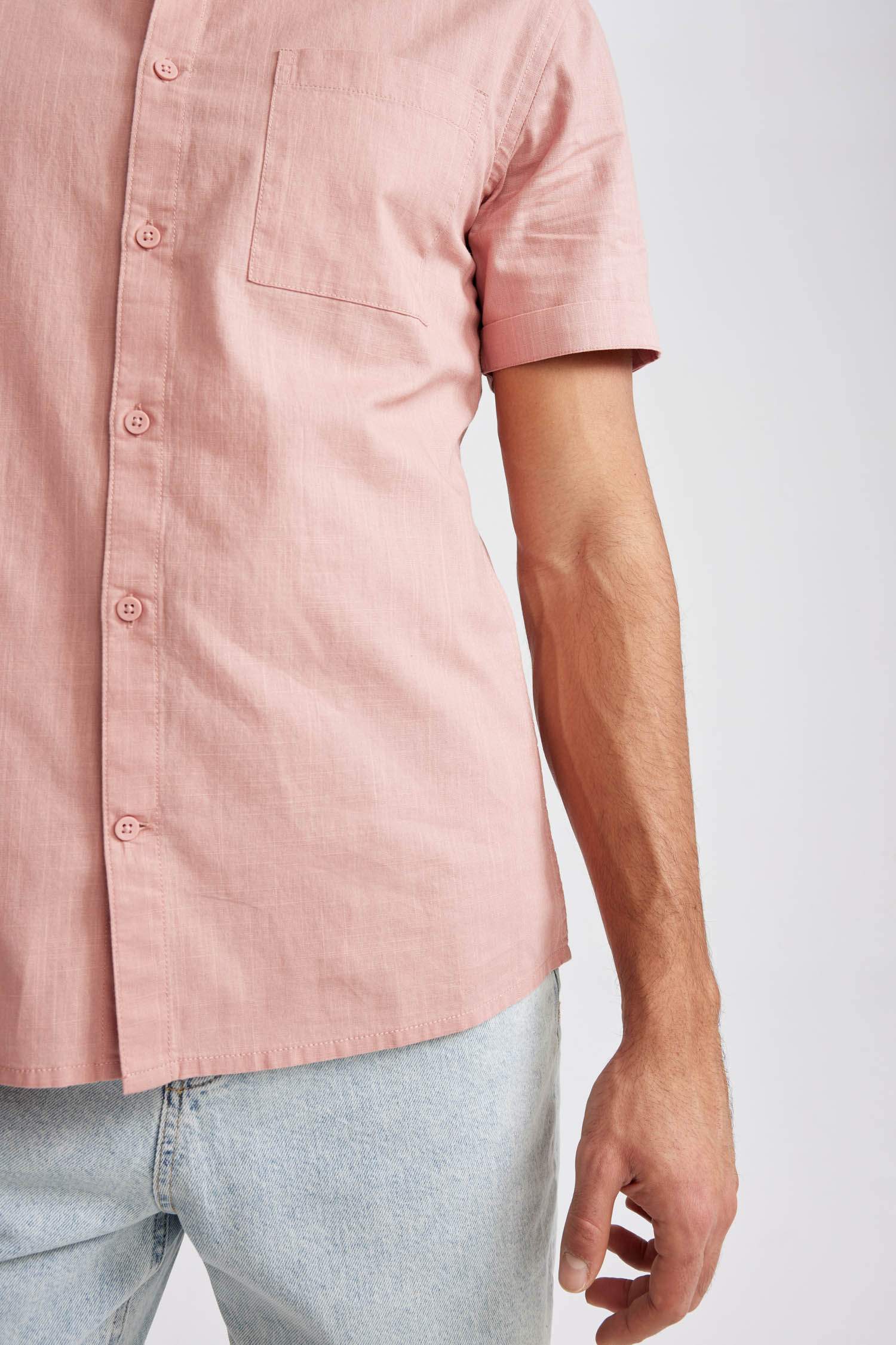 Slim Fit Cotton Short Sleeve Shirt