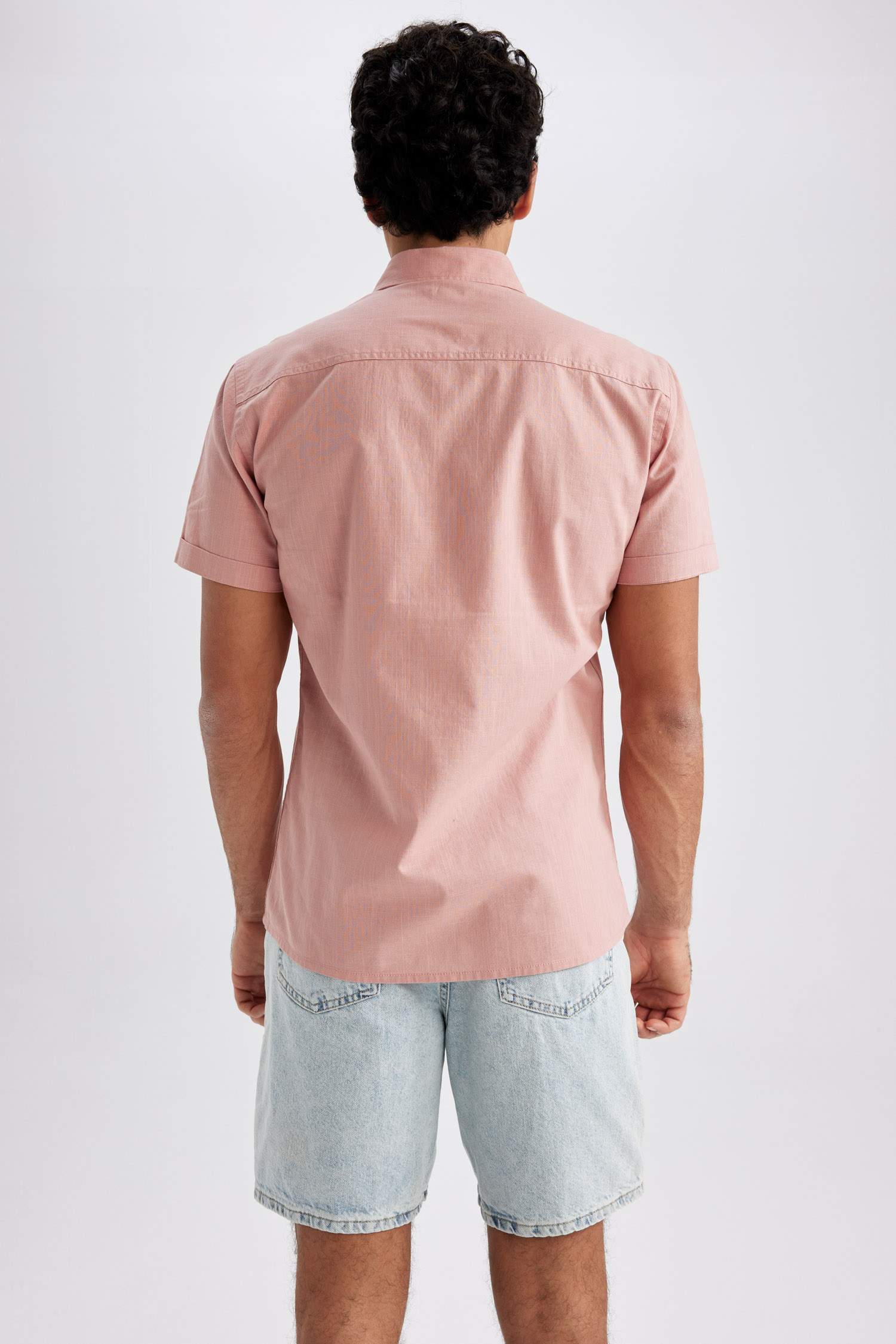 Slim Fit Cotton Short Sleeve Shirt