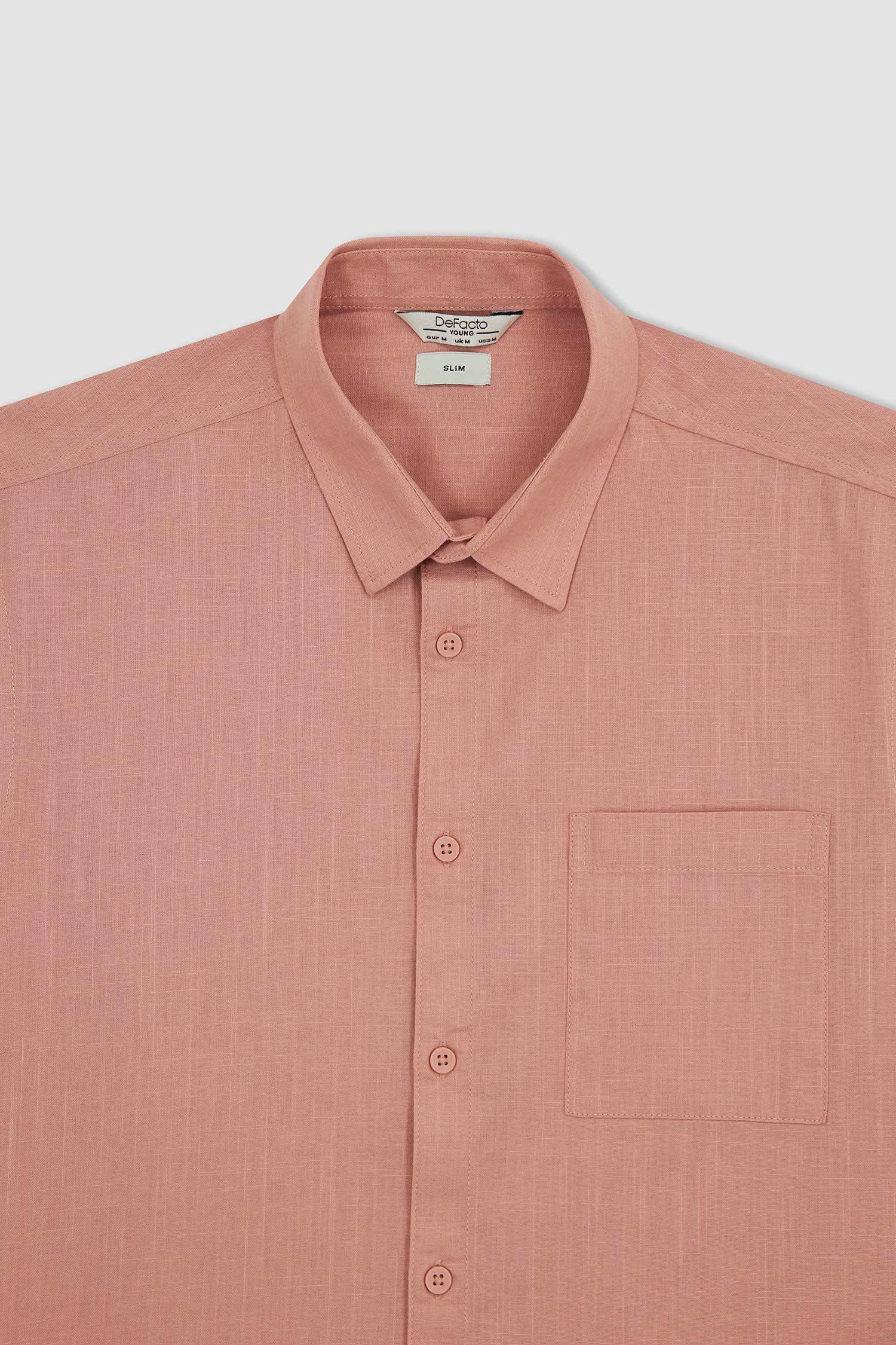 Slim Fit Cotton Short Sleeve Shirt