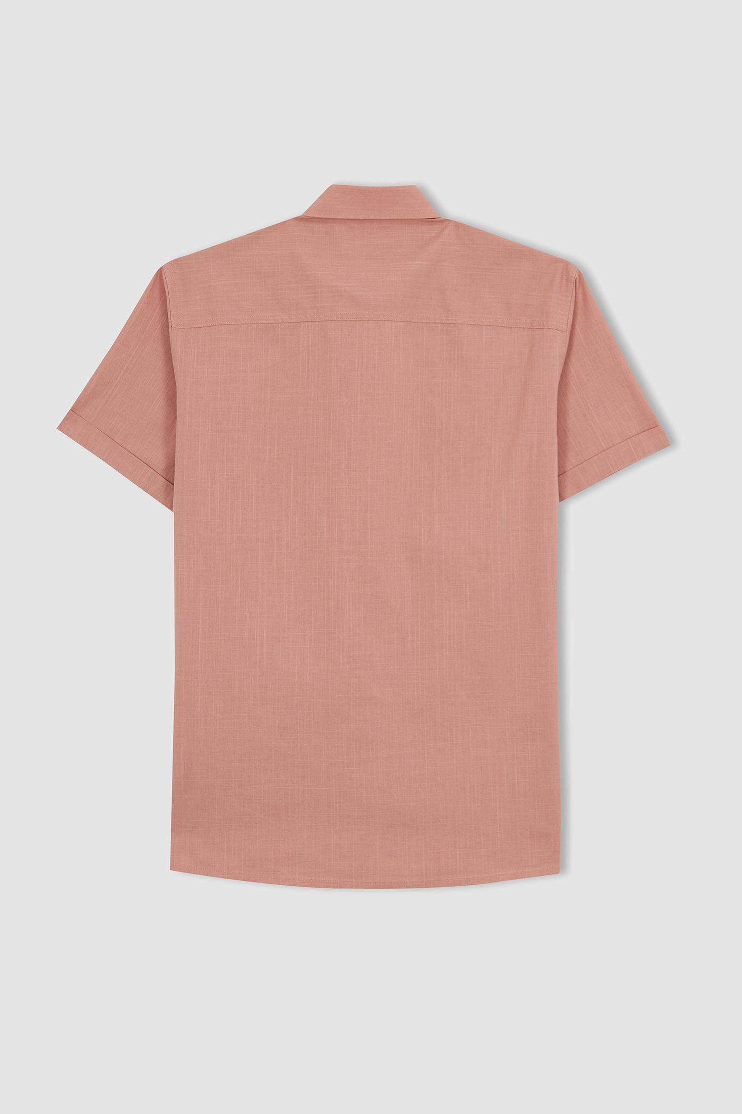 Slim Fit Cotton Short Sleeve Shirt