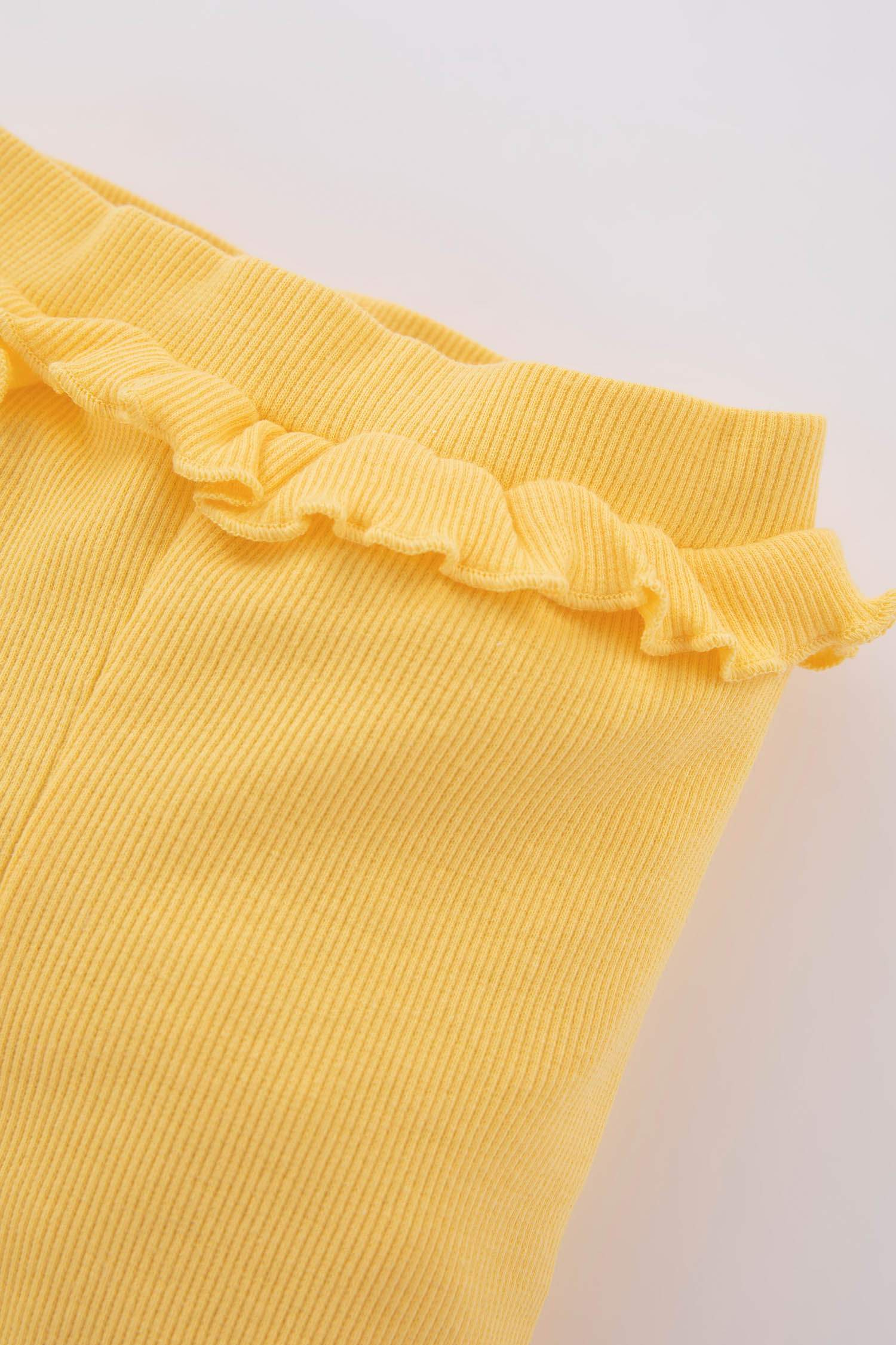 طقم بناتي بيبي فلورال وياقة مستديرة - قطعتين