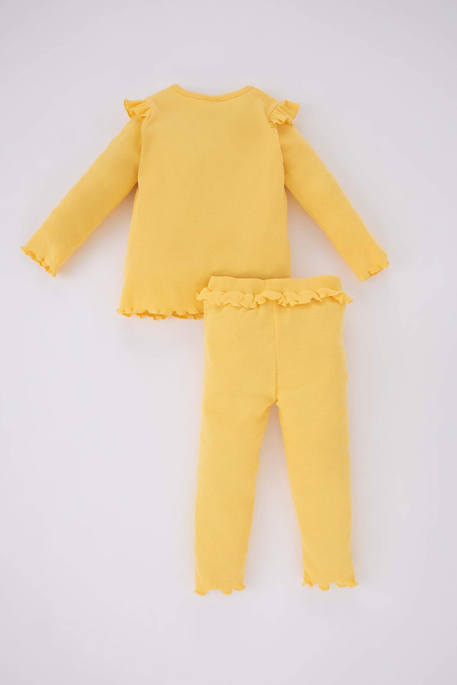 طقم بناتي بيبي فلورال وياقة مستديرة - قطعتين