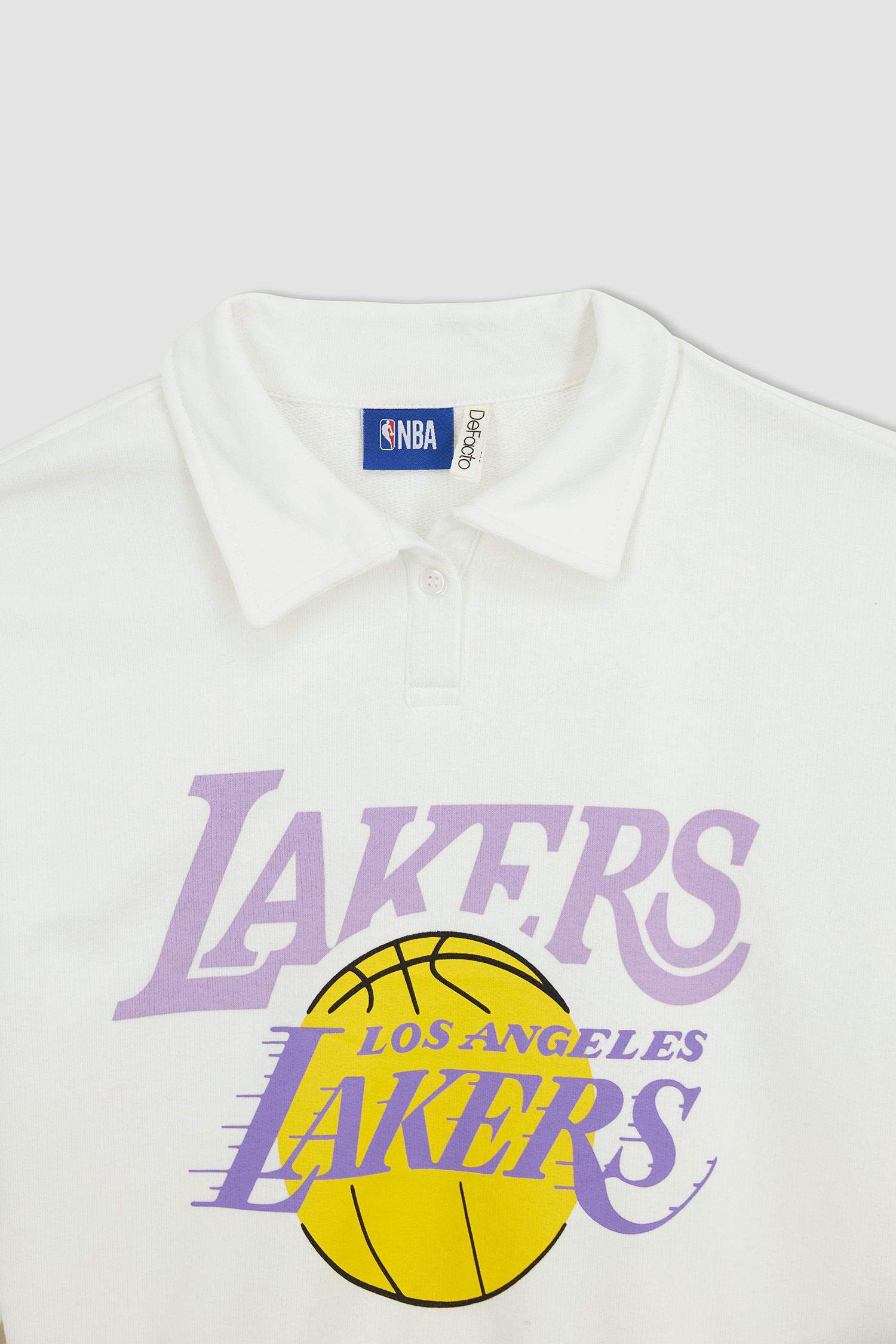 Ecru GIRLS & TEENS Girls NBA Los Angeles Lakers Regular Fit Crew Neck  Sweatshirt 2755545