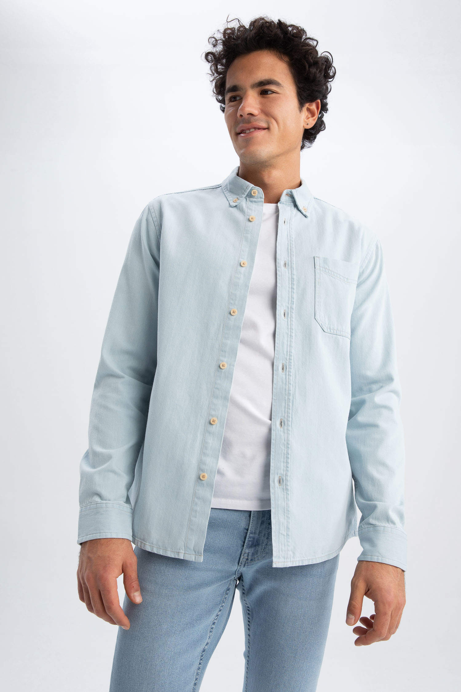 Blue Man Slim Fit Long Sleeve Shirt 2723576 | DeFacto