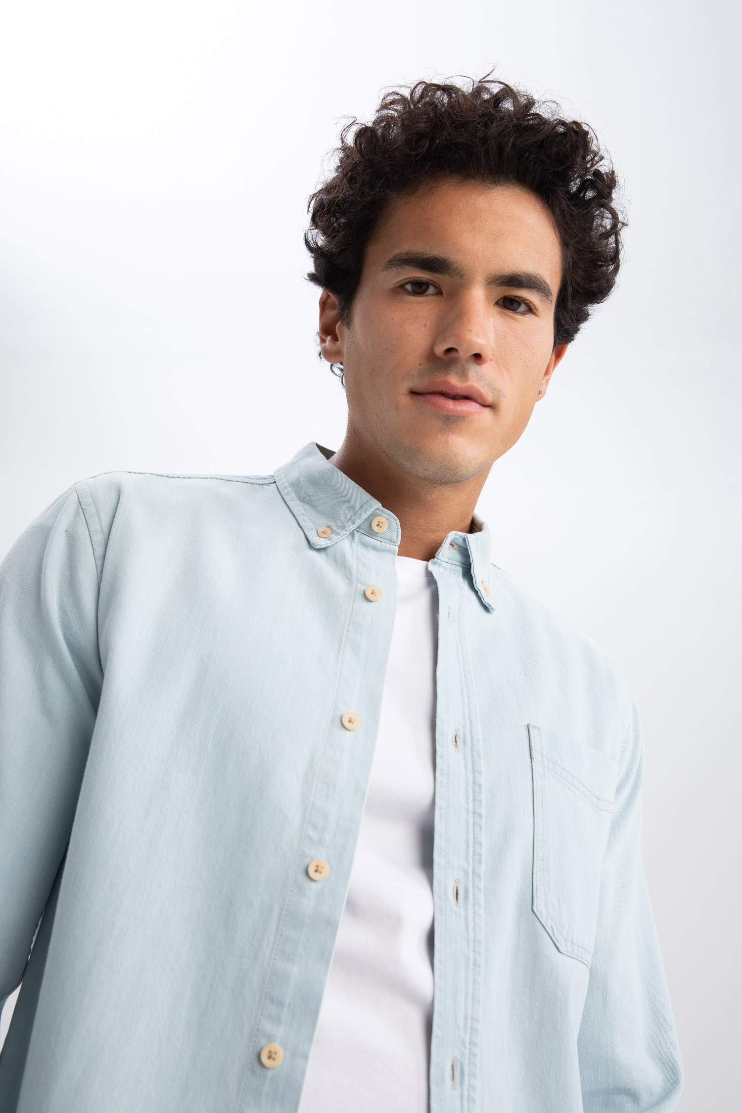 Blue Man Slim Fit Long Sleeve Shirt 2723576 | DeFacto