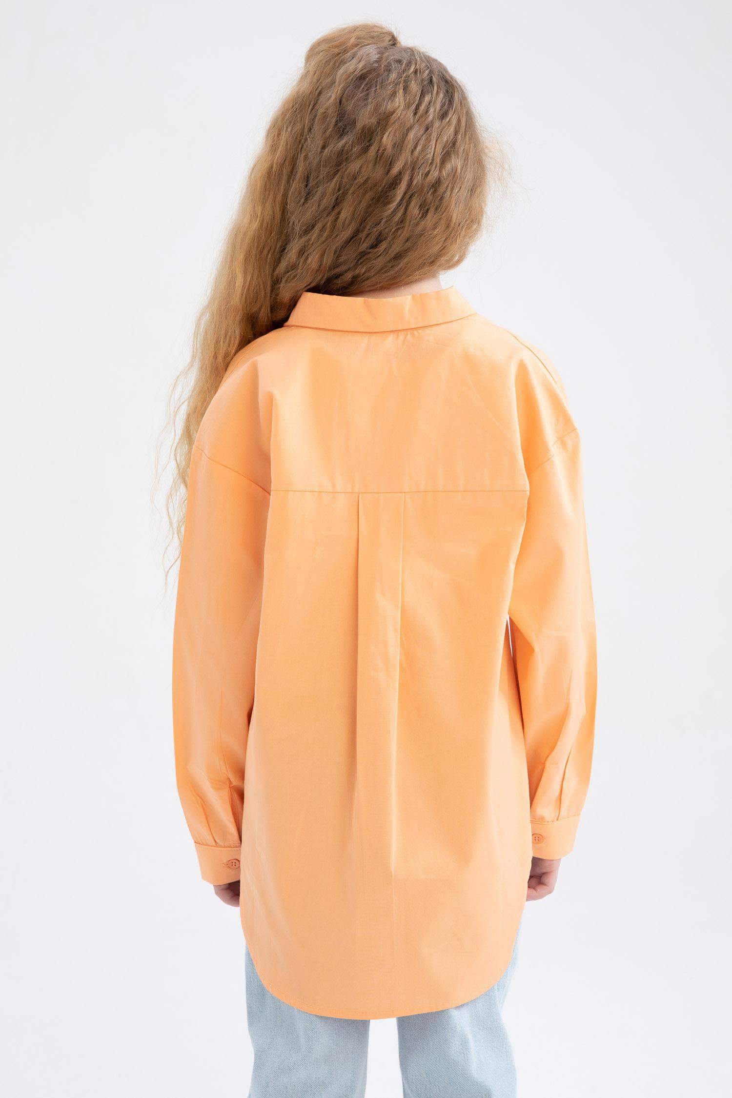 قميص بناتي اوفر سايز كم طويل