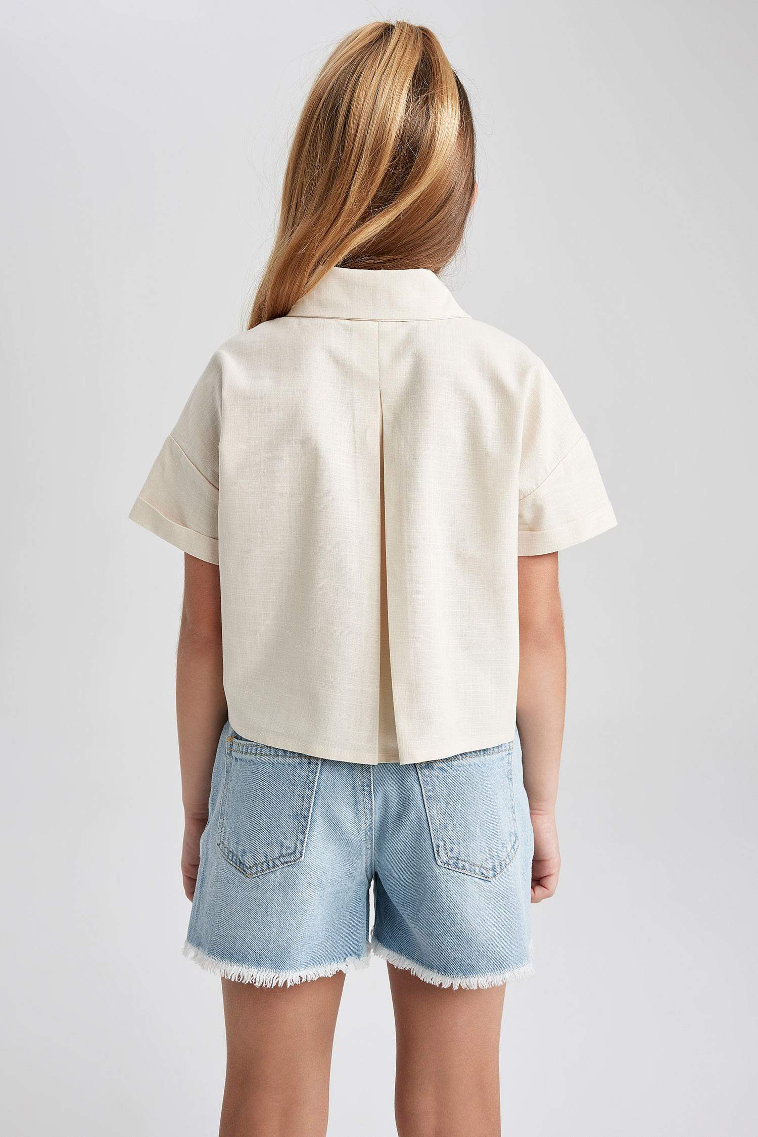 Рубашка из льна для девочек