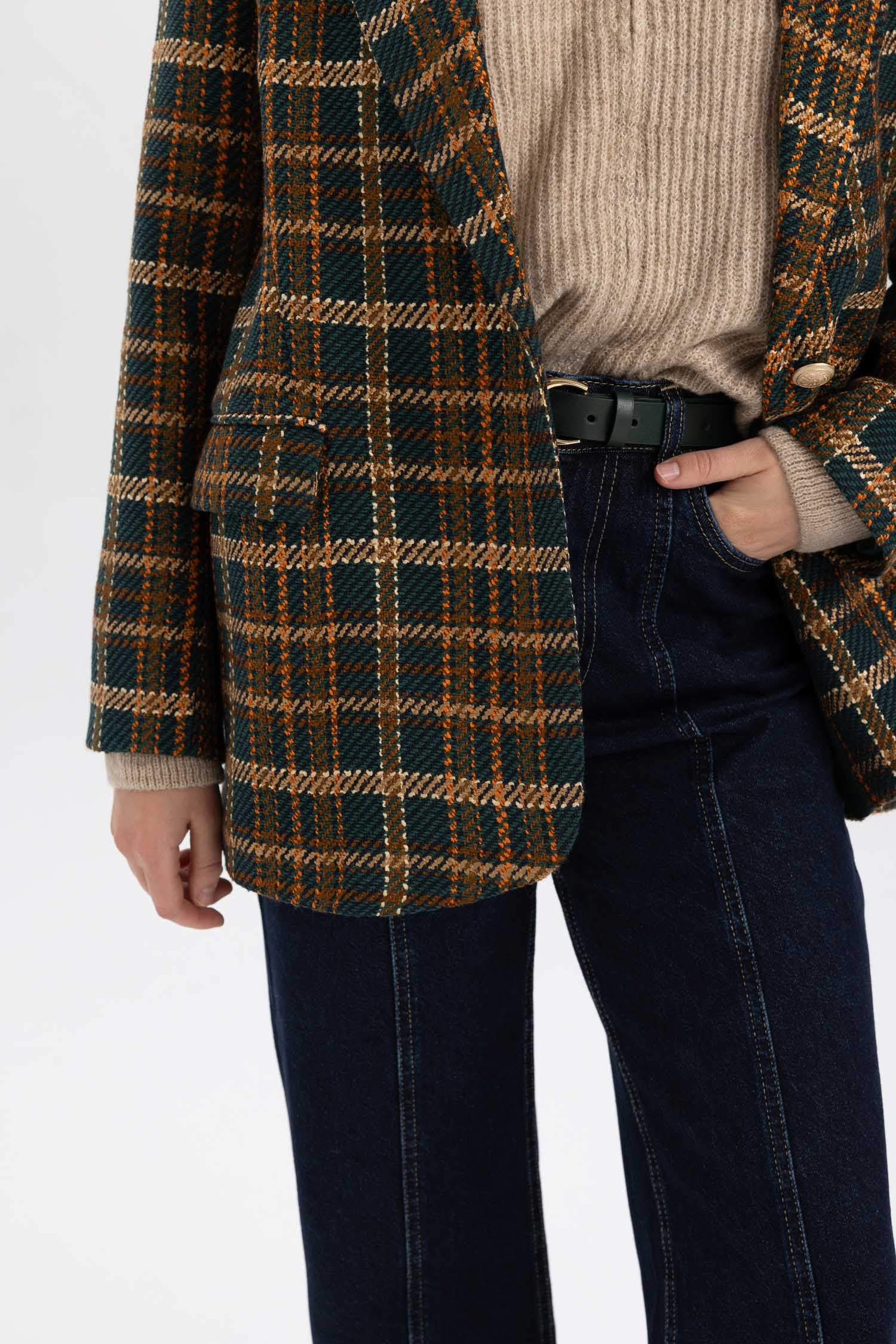 Oversize Fit Wool Look Blazer