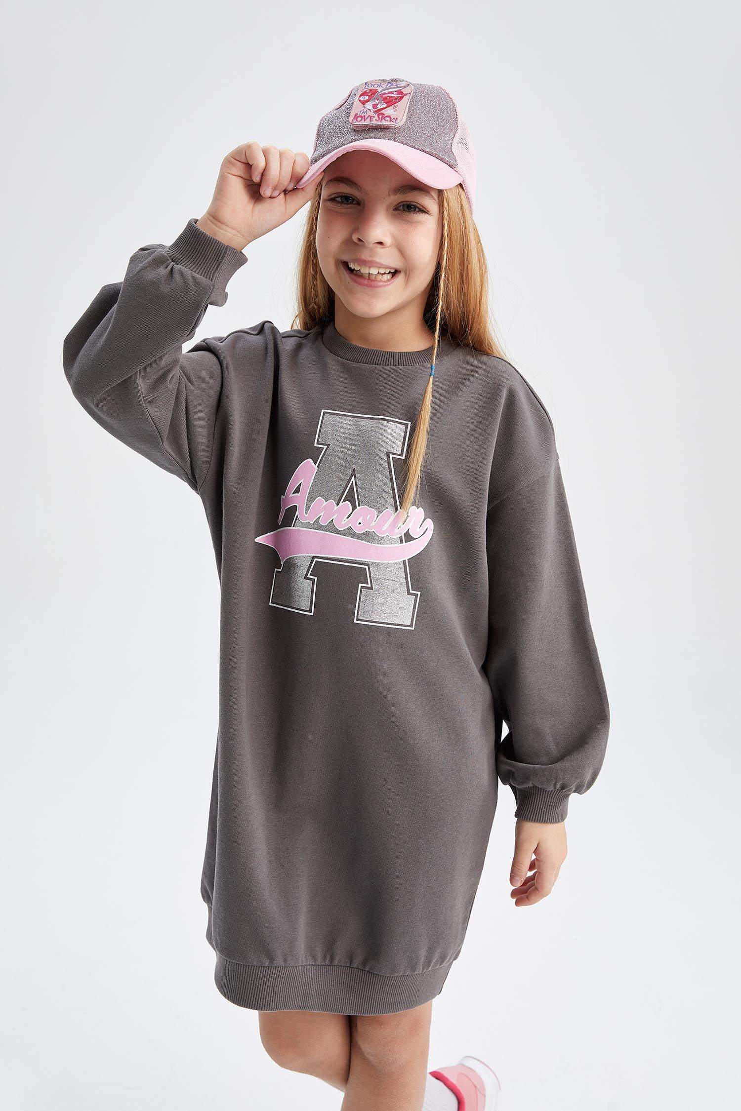 فستان قماش بقصة عادية