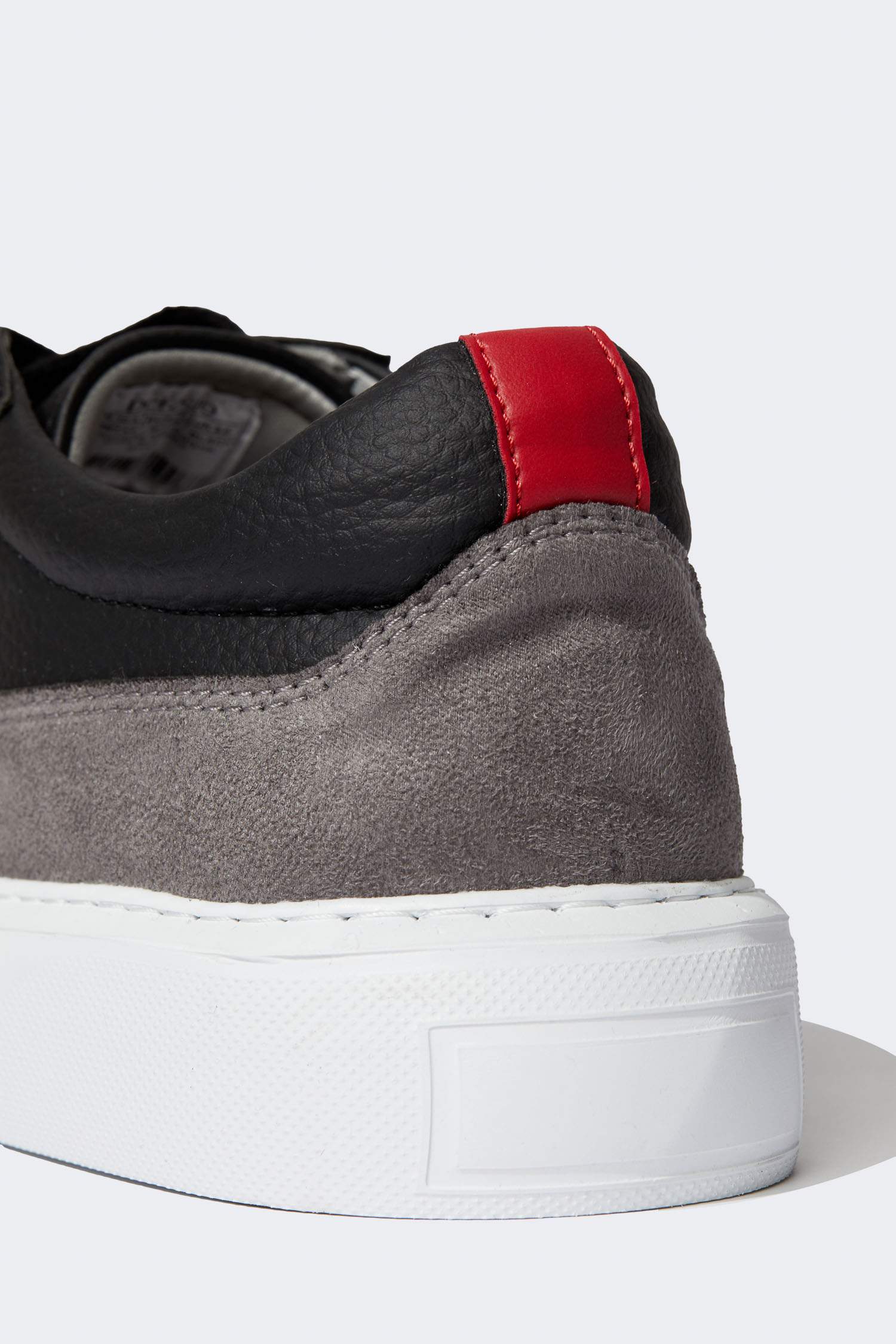 Siyah Erkek Erkek Düz Taban Bağcıklı Suni Deri Sneaker 2718080