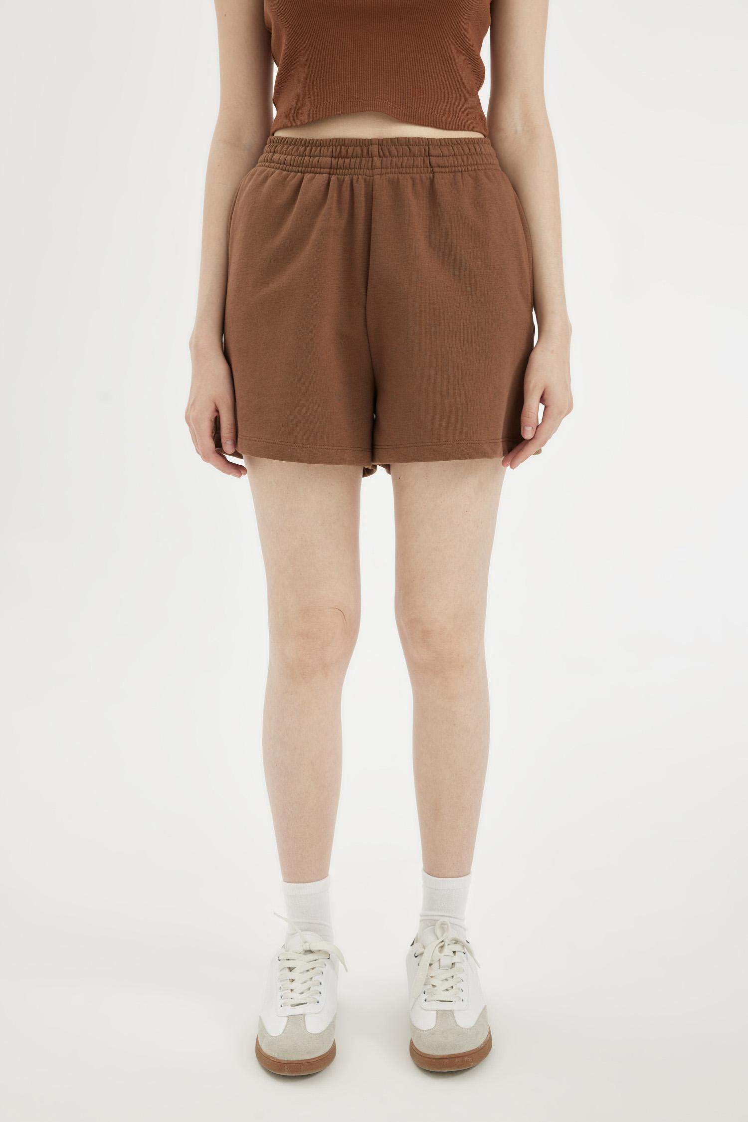 Short droit Basique à coupe régulière en tissu épais