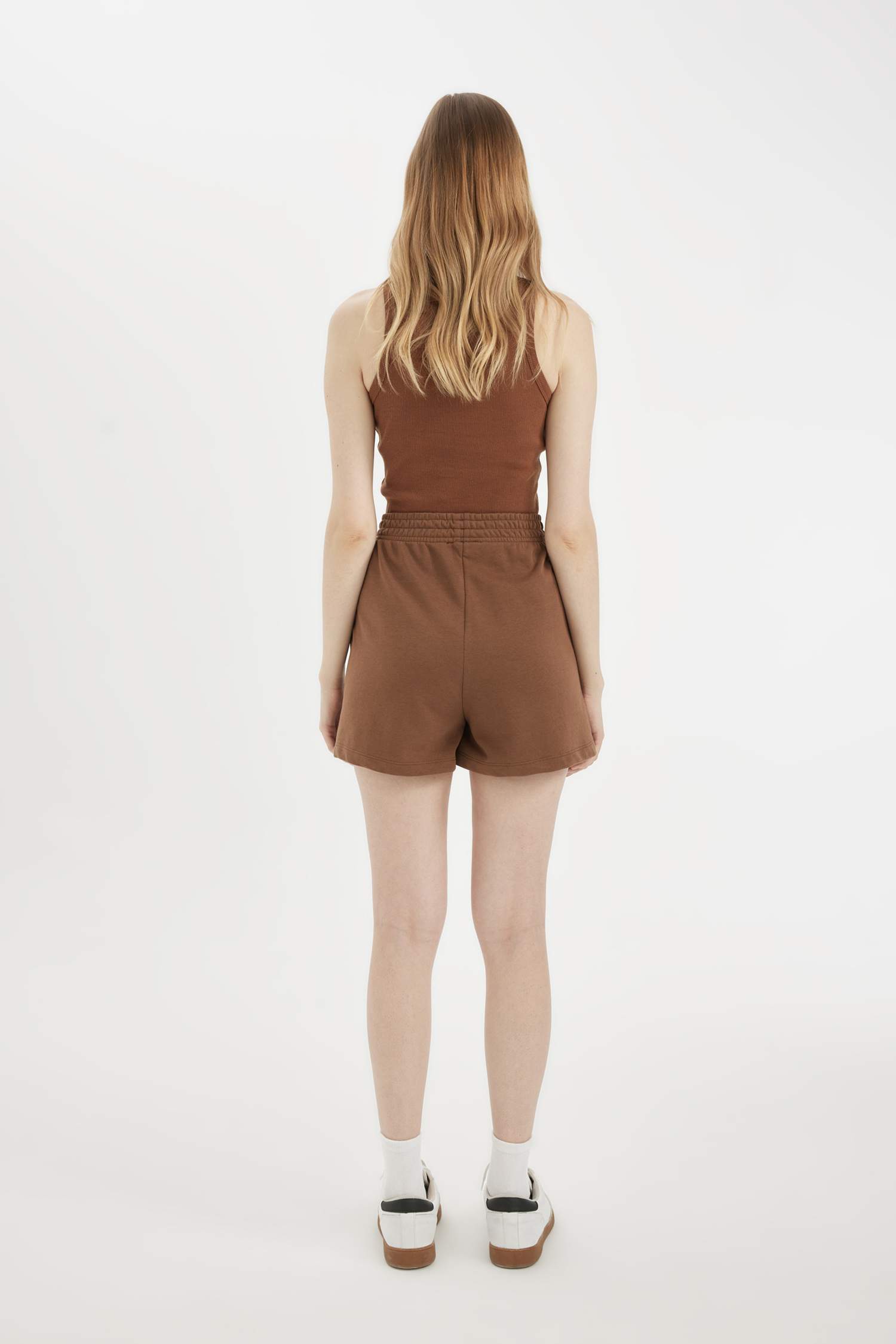 Short droit Basique à coupe régulière en tissu épais