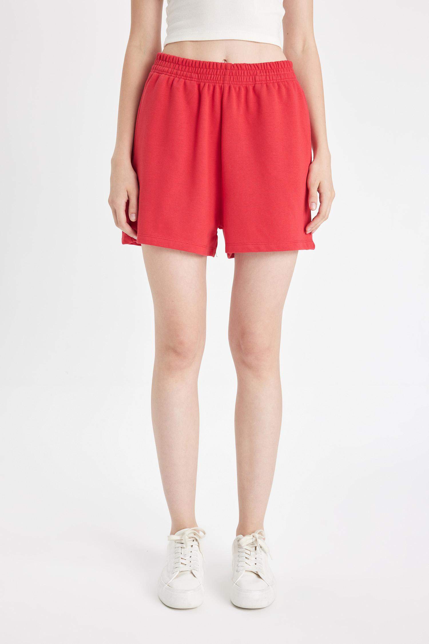 Regular Fit Beli Lastikli Basic Düz Şort