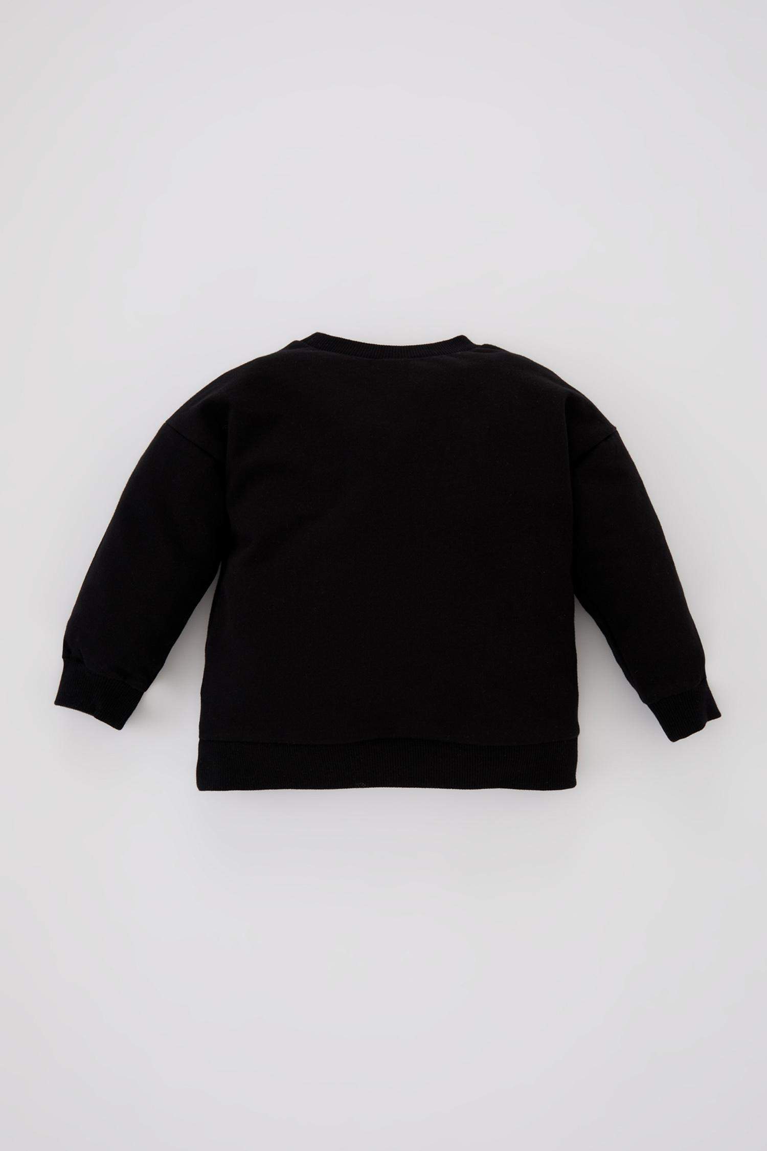 Kız Bebek Bisiklet Yaka Atatürk Baskılı Sweatshirt