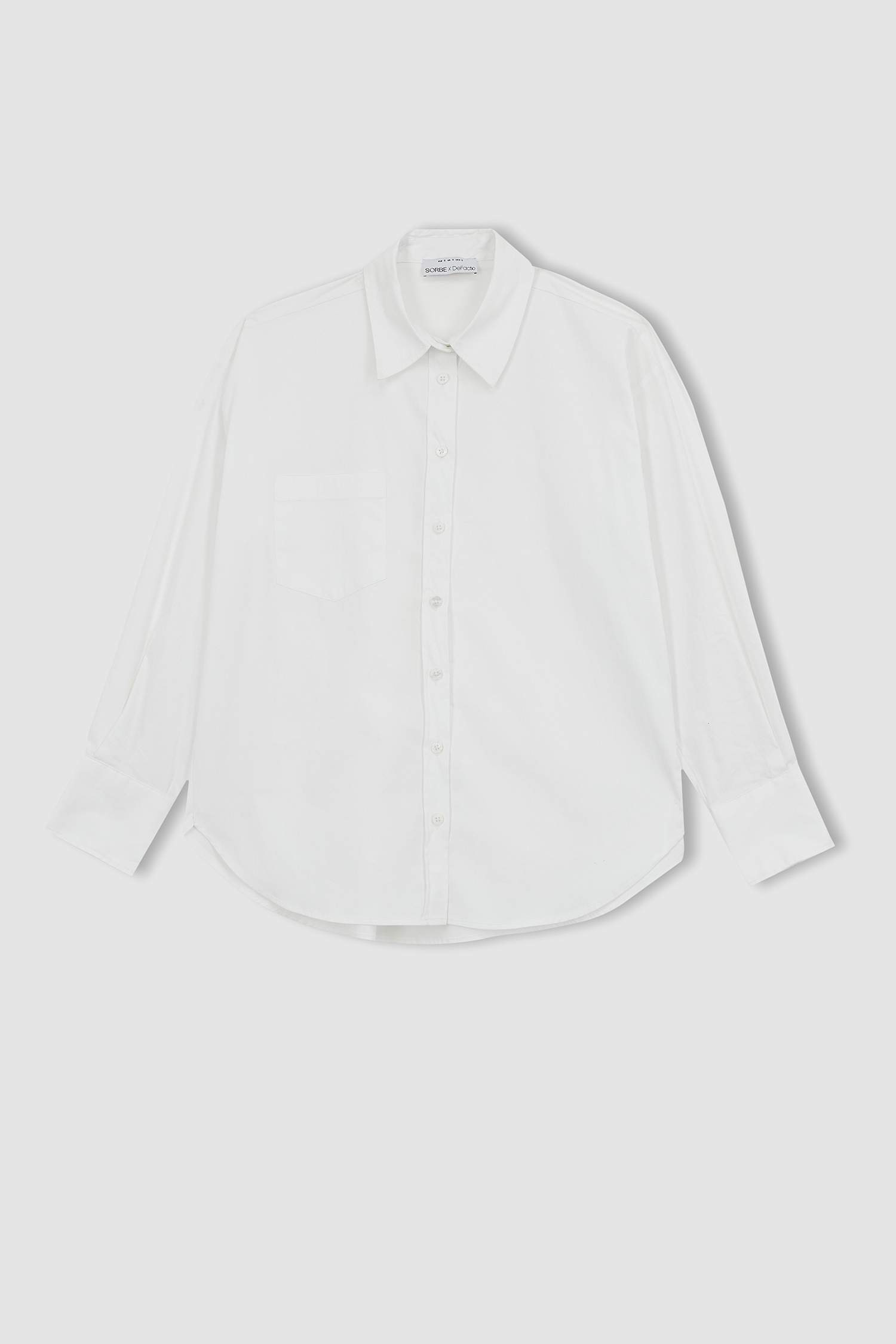 Рубашка оверсайз с длинным рукавом, коллекция Sorbe X Defacto