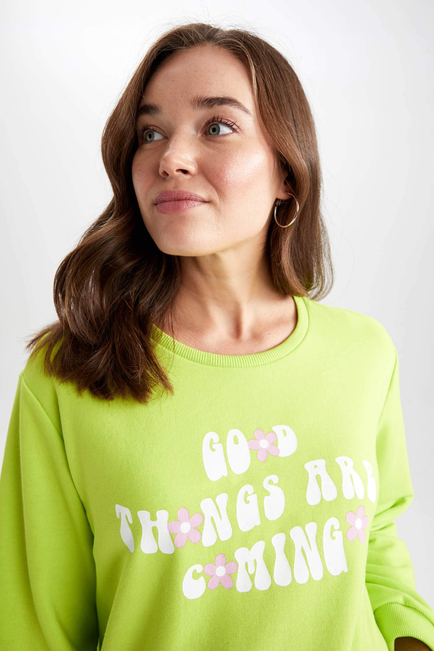 Sweatshirt de grossesse imprimé à coupe régulière