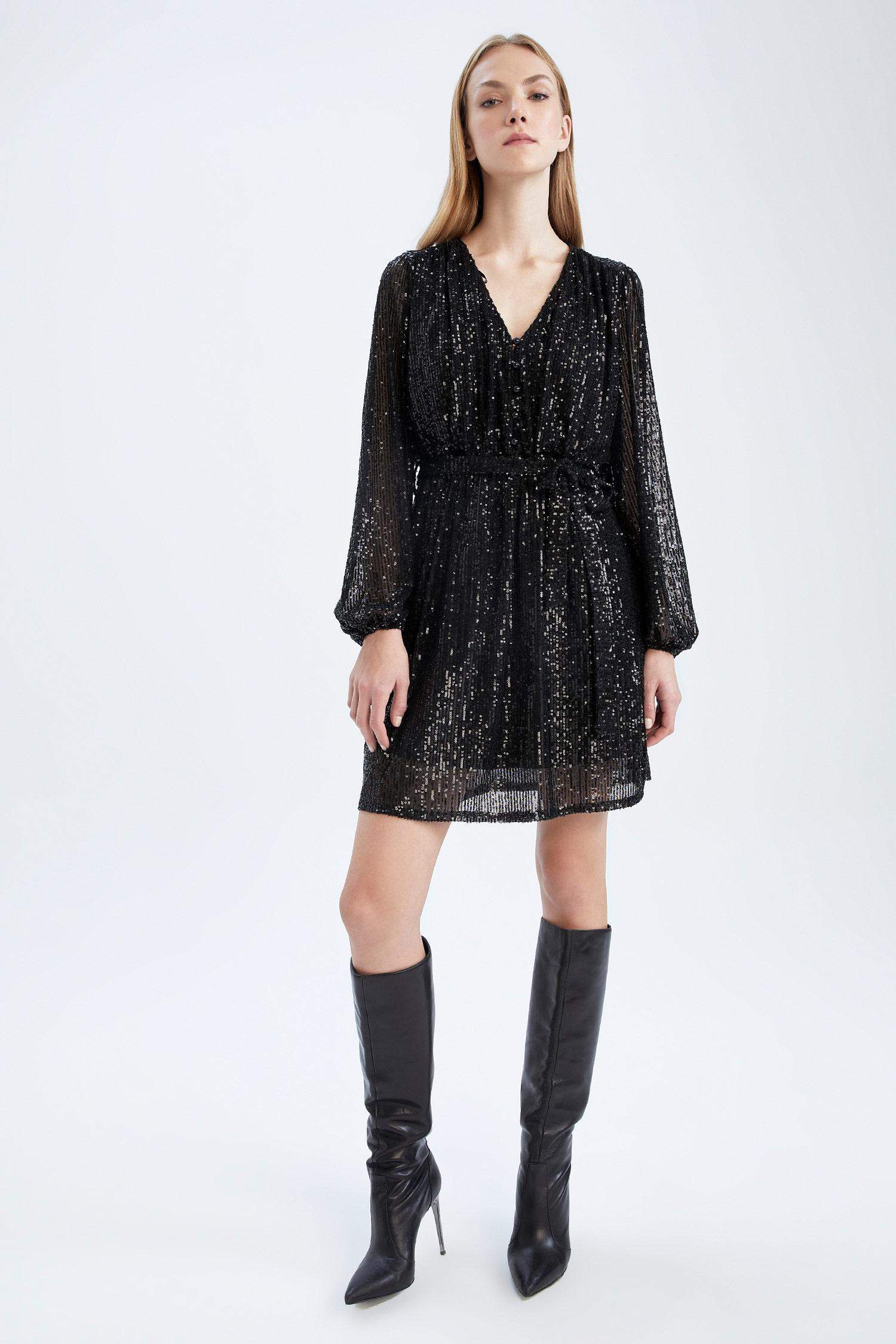 فستان كم طويل قصير