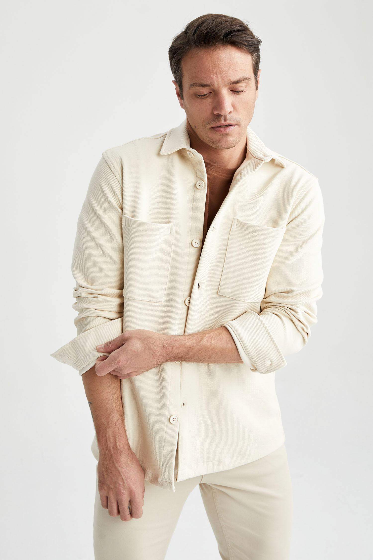 Regular Fit Long Sleeve Cotton Shirt