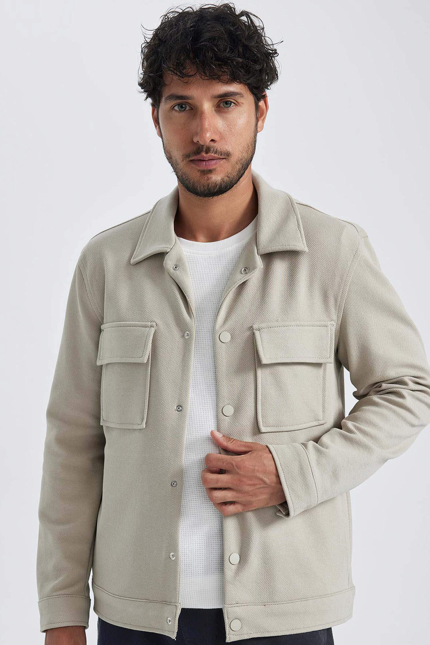 Regular Fit Polo Collar Overshirt