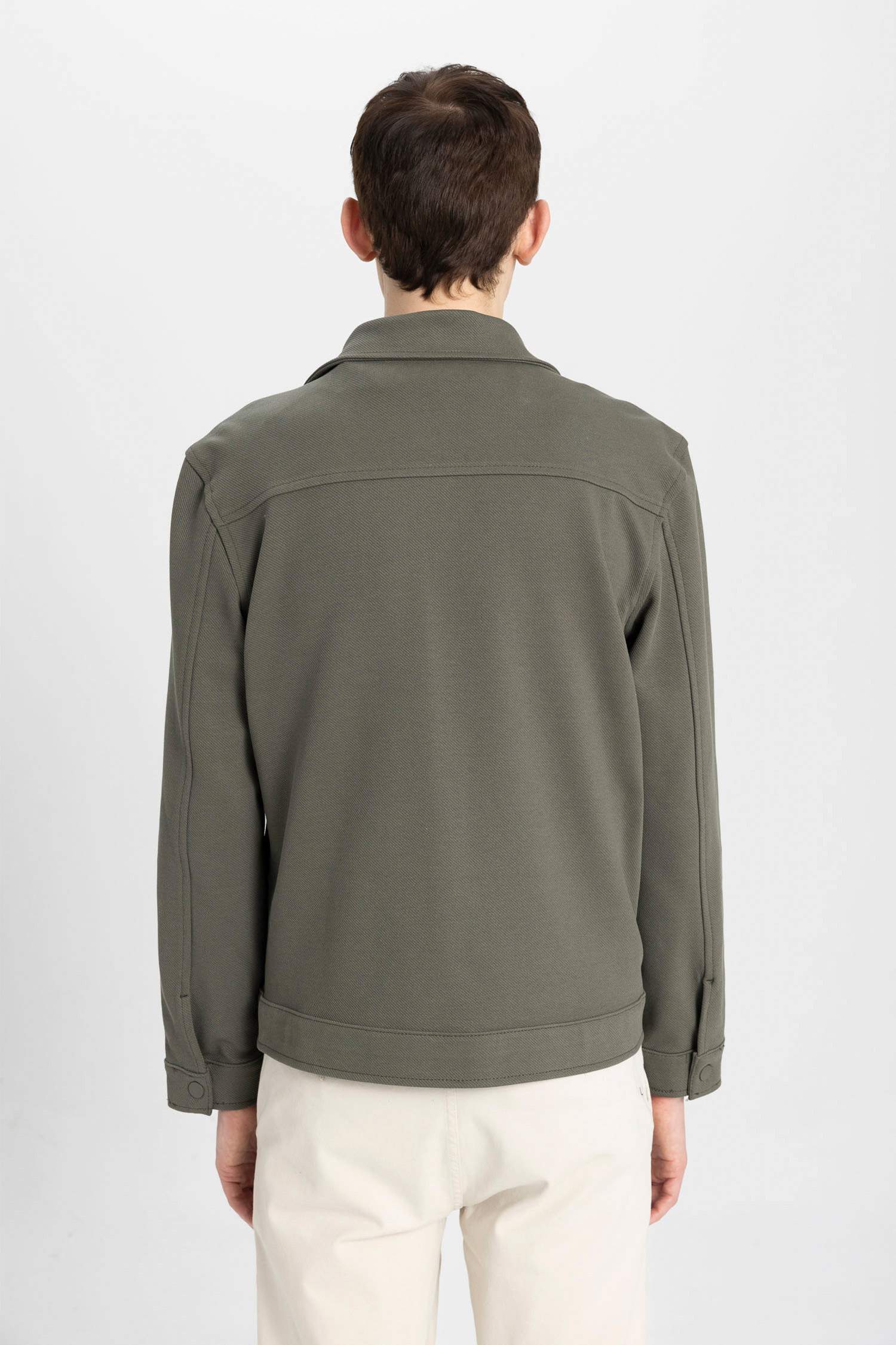 Regular Fit Polo Collar Overshirt