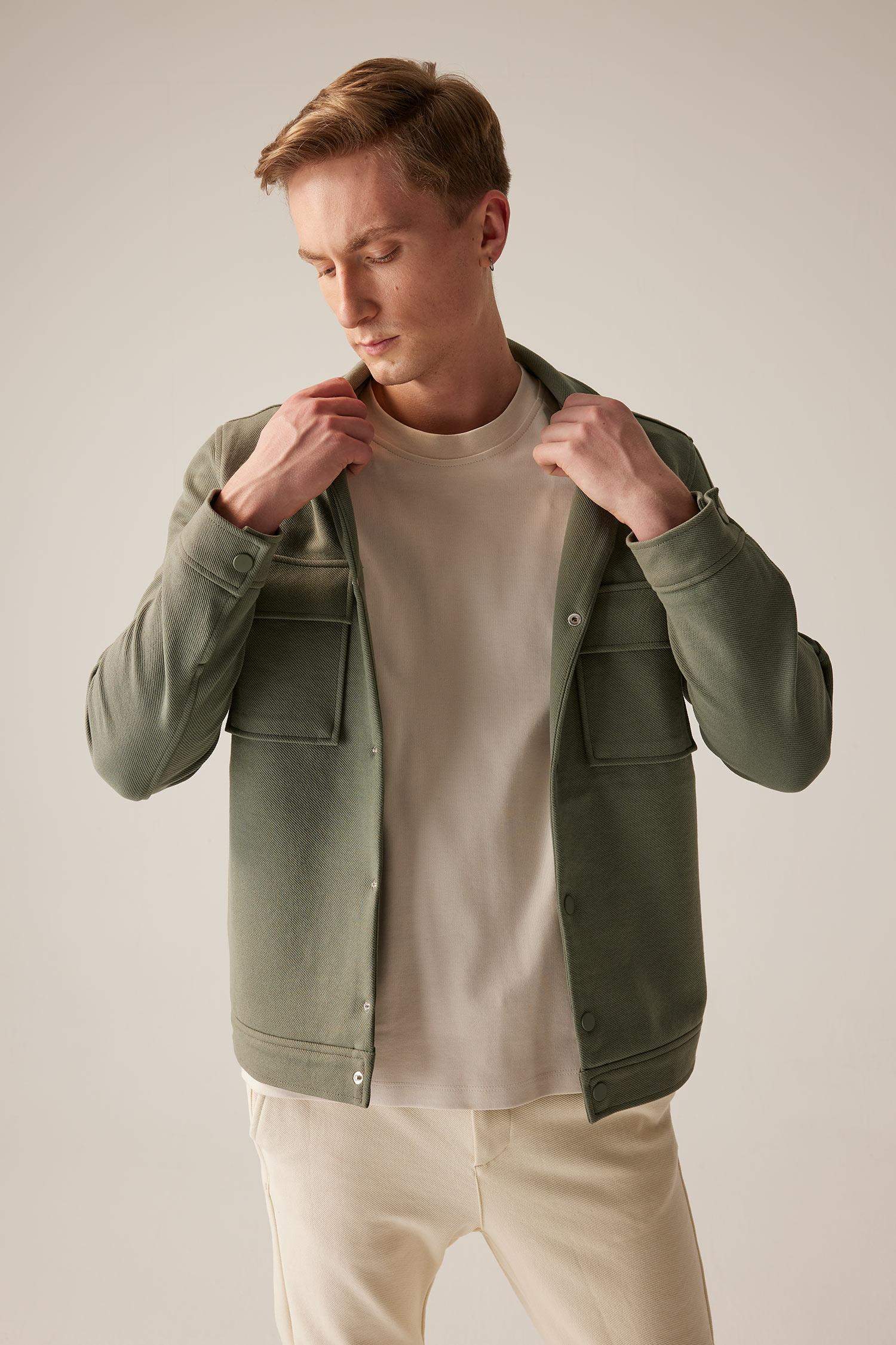 Cepli Yumuşak İnce Gömlek Ceket