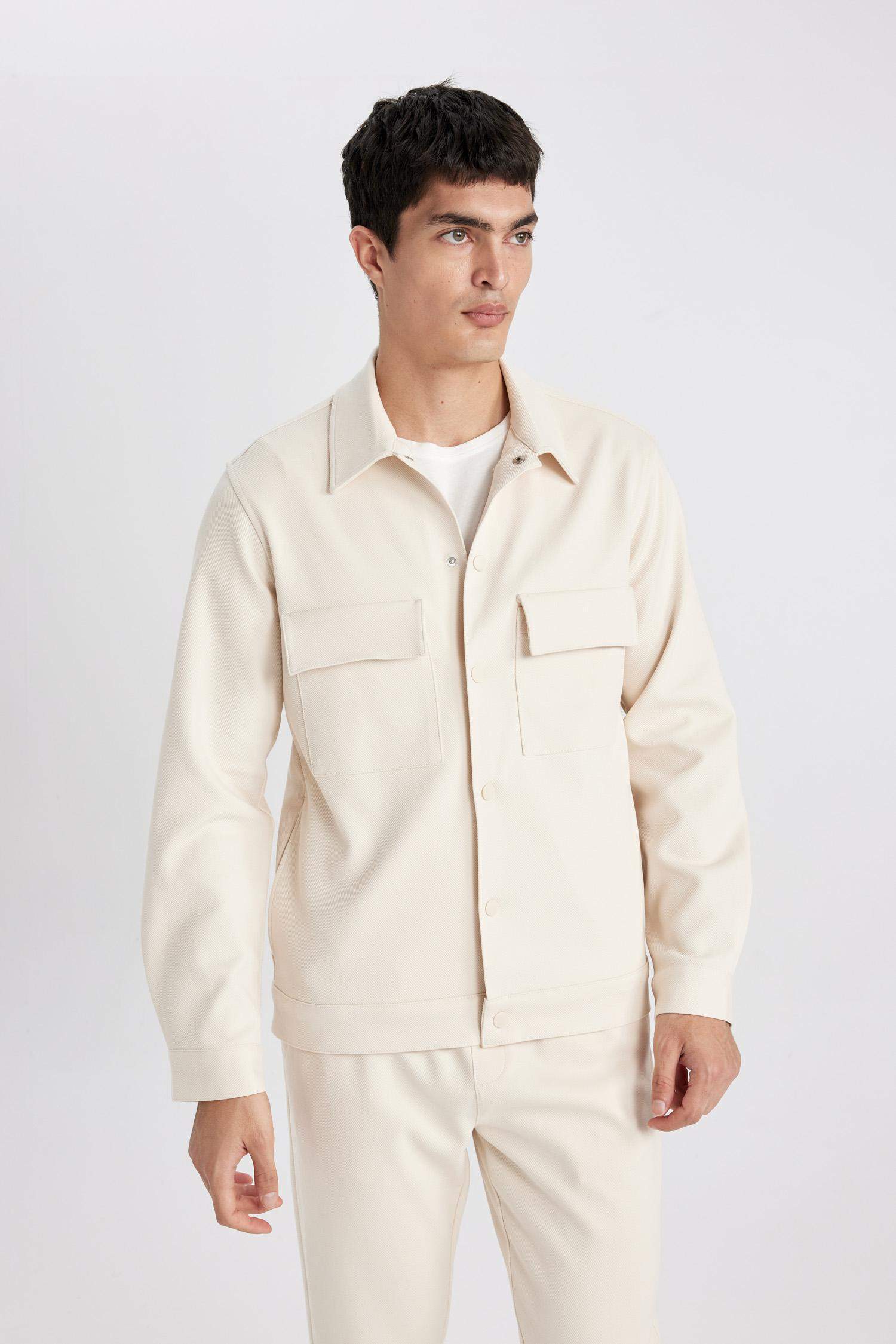 جاكيت قميص قصة عادية بياخة بولو