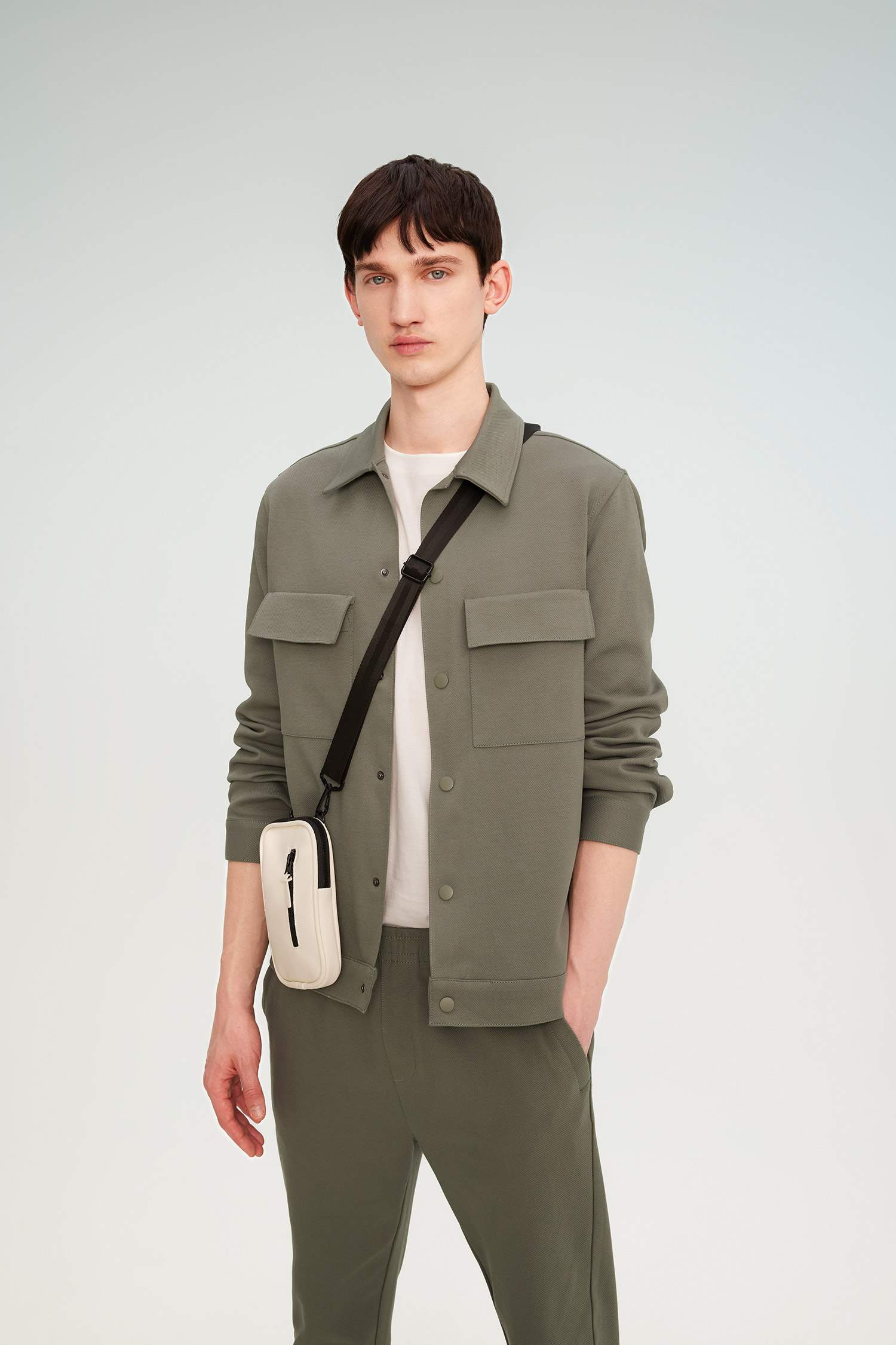 Regular Fit Polo Collar Overshirt