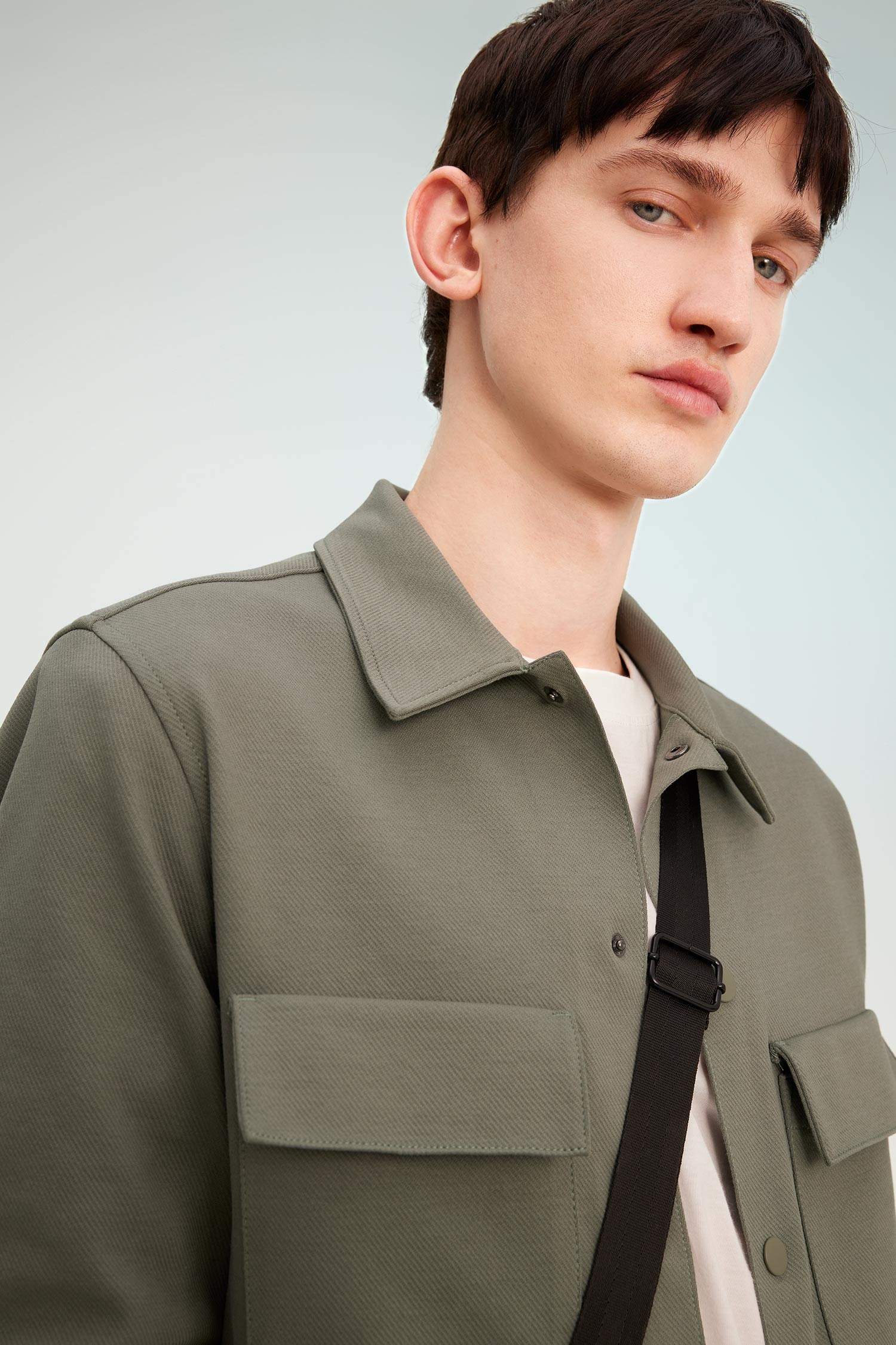 Regular Fit Polo Collar Overshirt