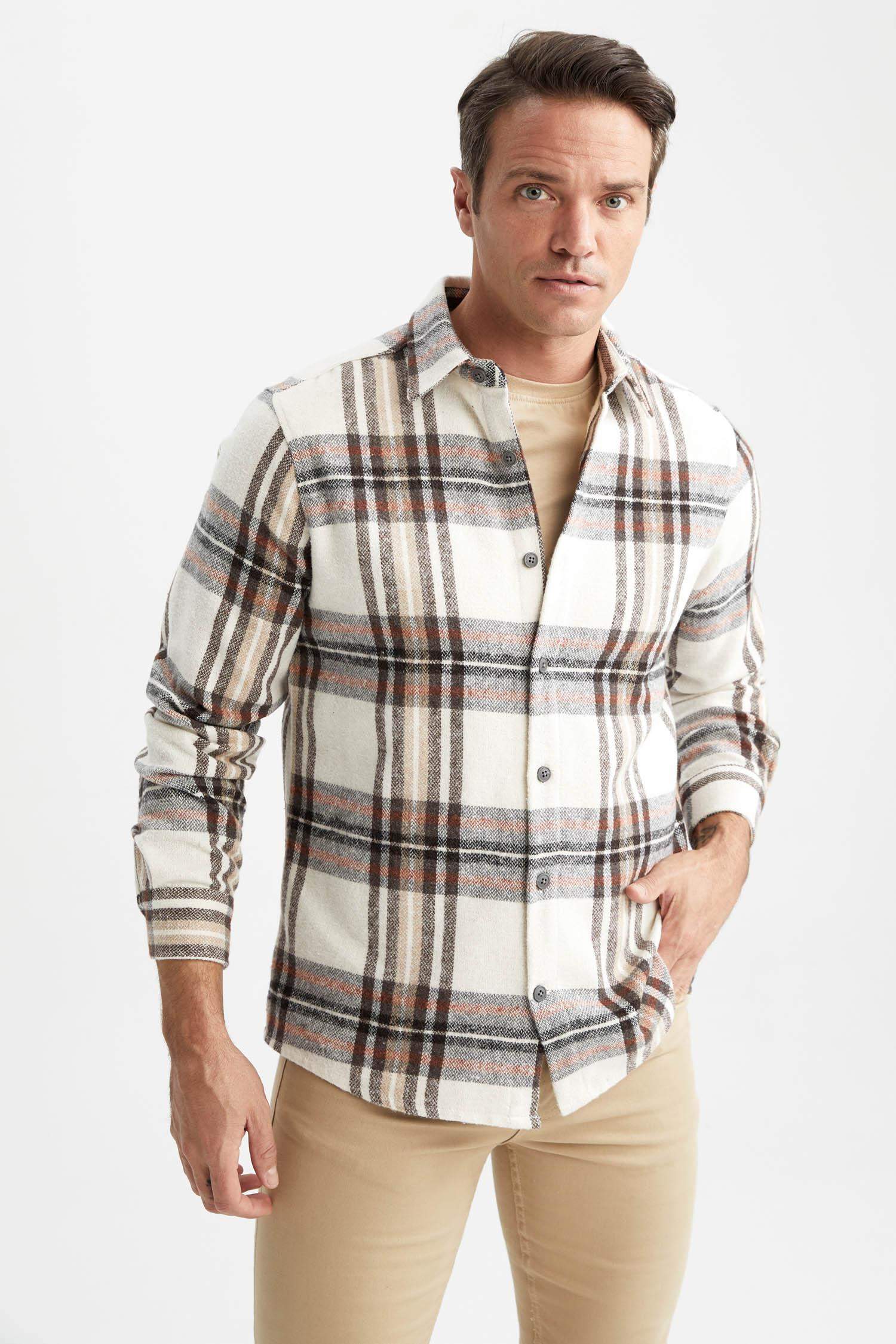 قميص بولو قصة عادية كم طويل