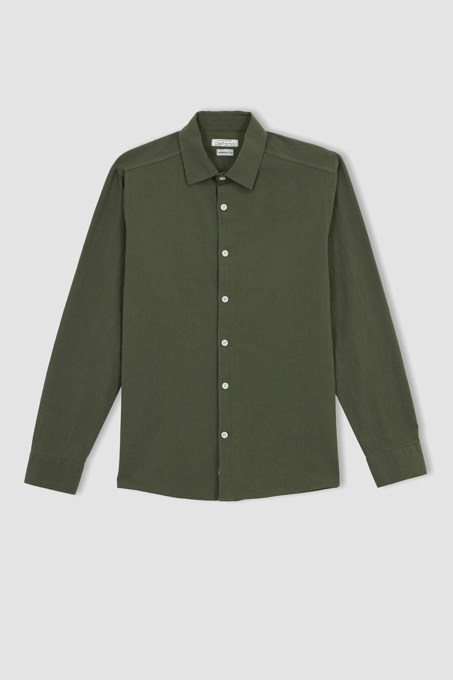 поло жаға мақта Ұзын жеңді көйлек