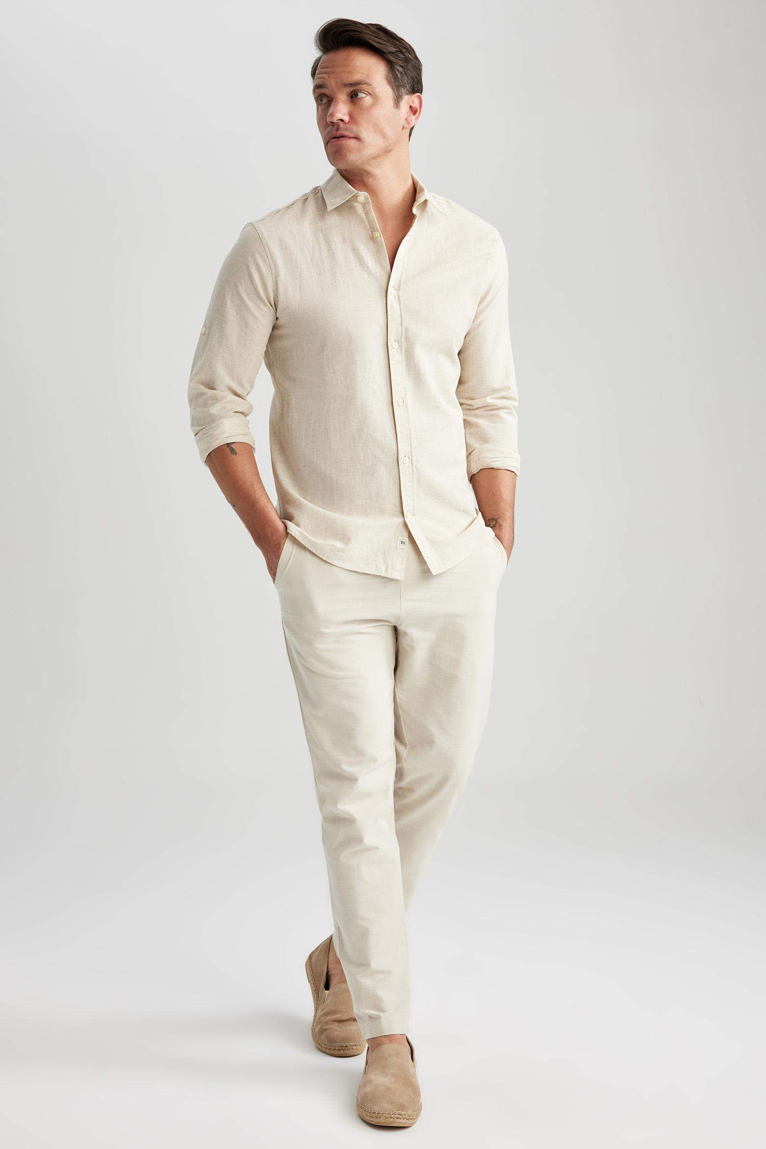 поло жаға мақта Ұзын жеңді көйлек