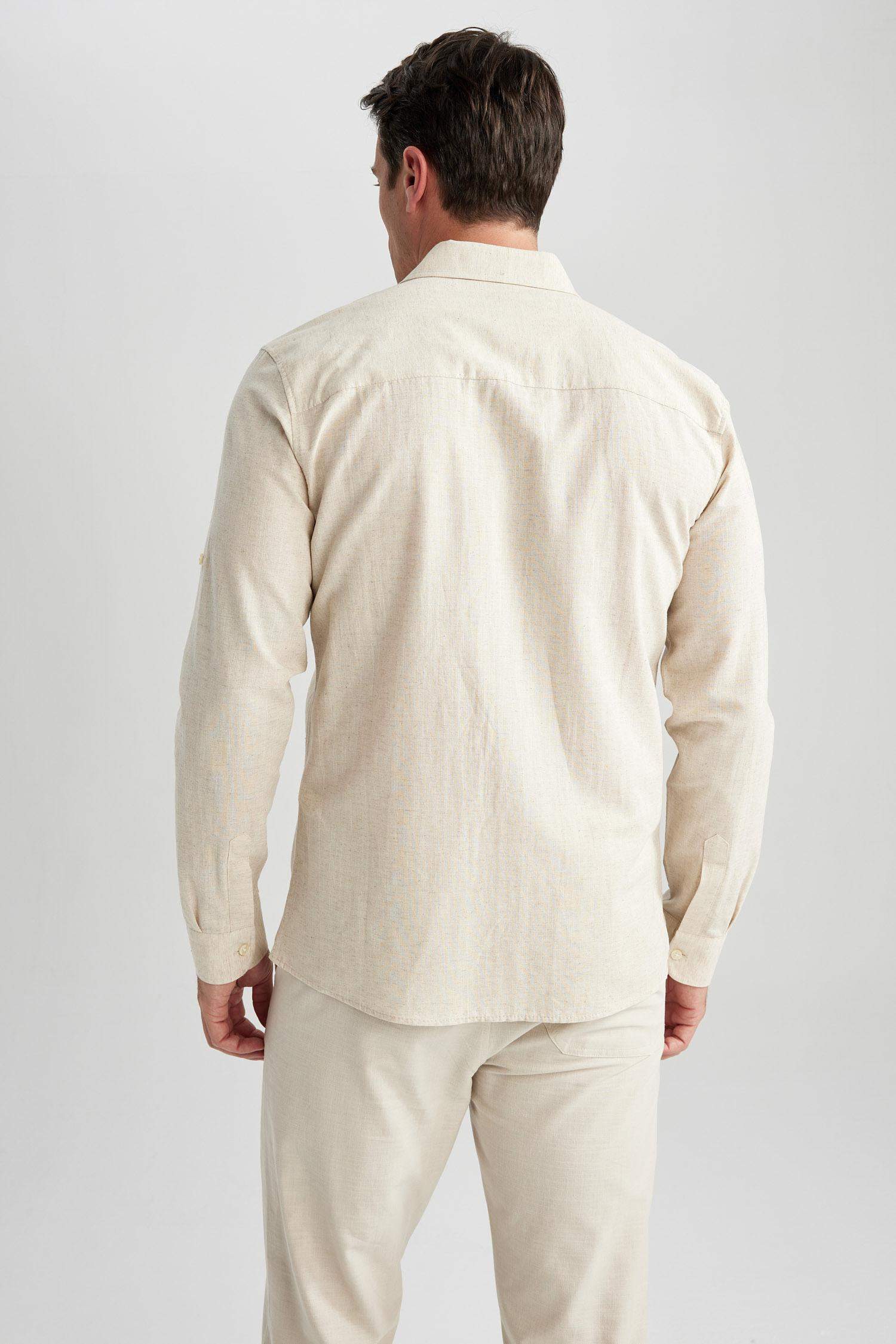 поло жаға мақта Ұзын жеңді көйлек