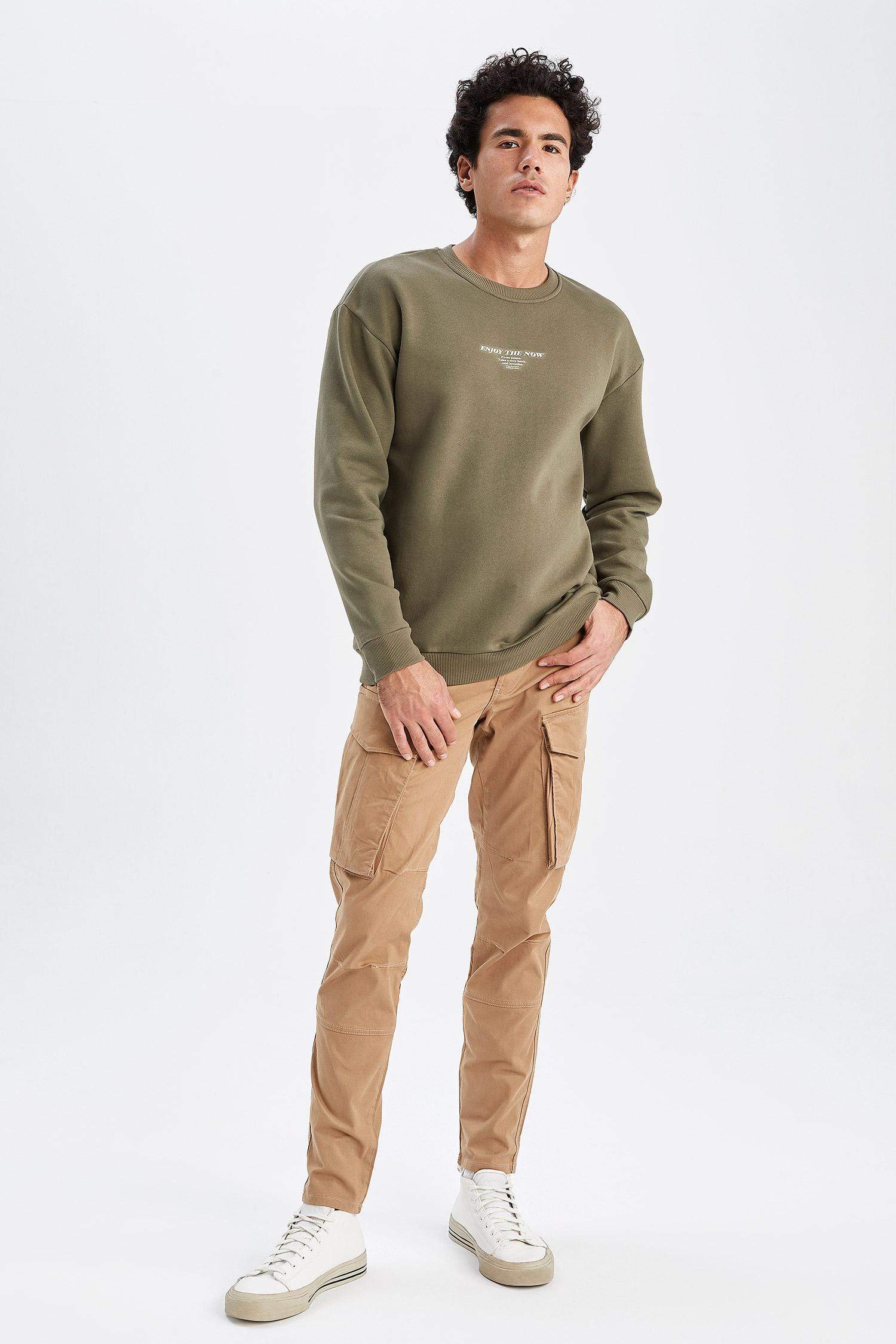 Kargo Fit Kargo Cepli Düz Paça Pantolon