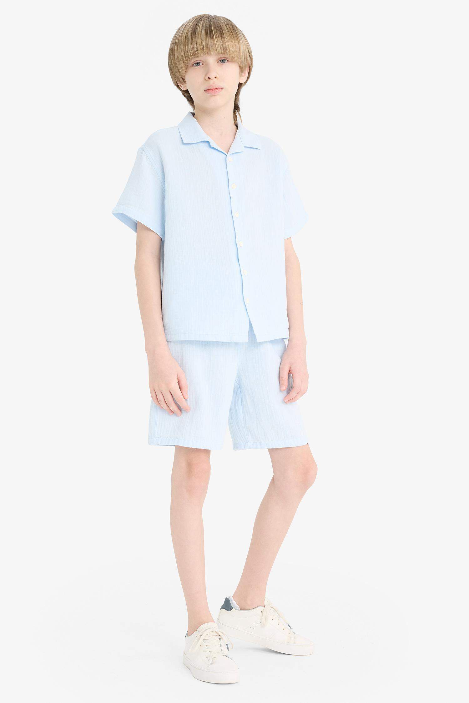 Boy Regular Fit Muslin Shorts