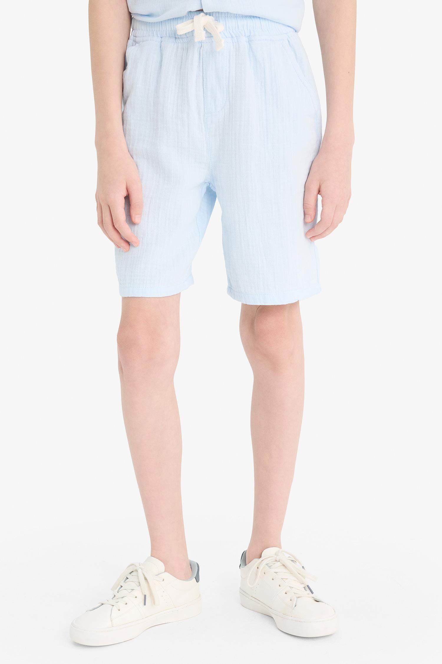 Boy Regular Fit Muslin Shorts