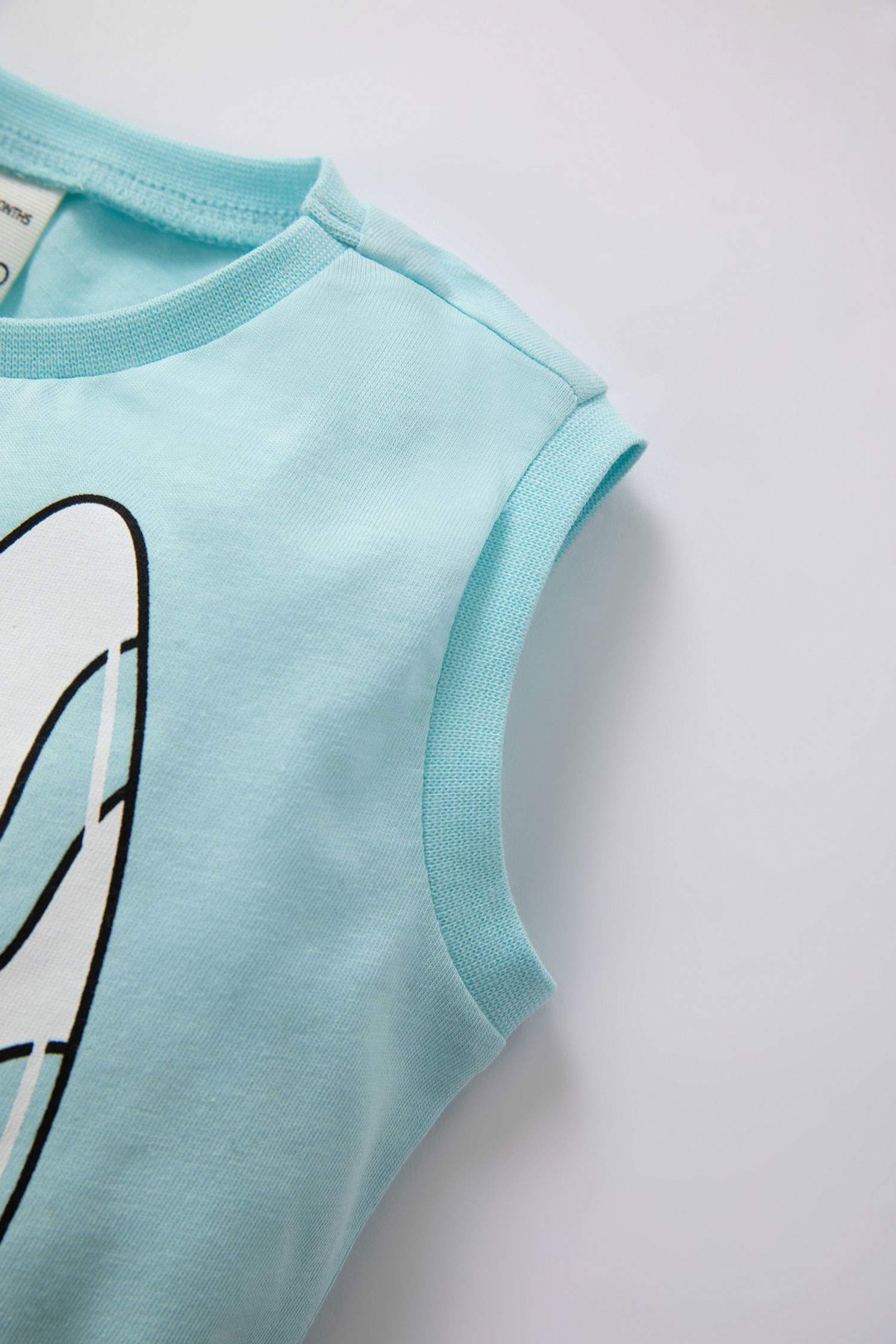 طقم ولادي بطباعة الحيوانات - قطعتين