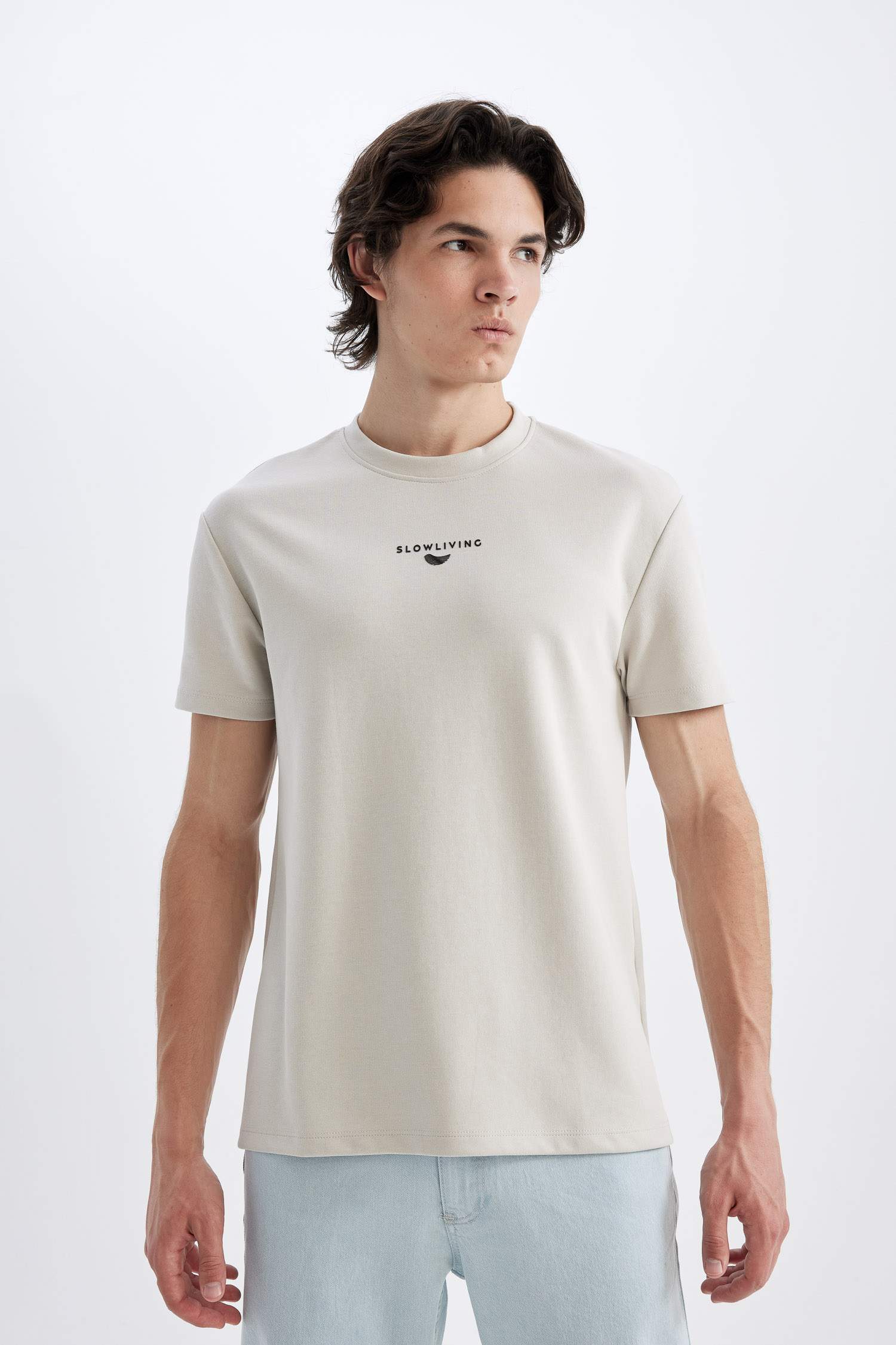 Regular Fit Crew Neck Printed T-Shirt