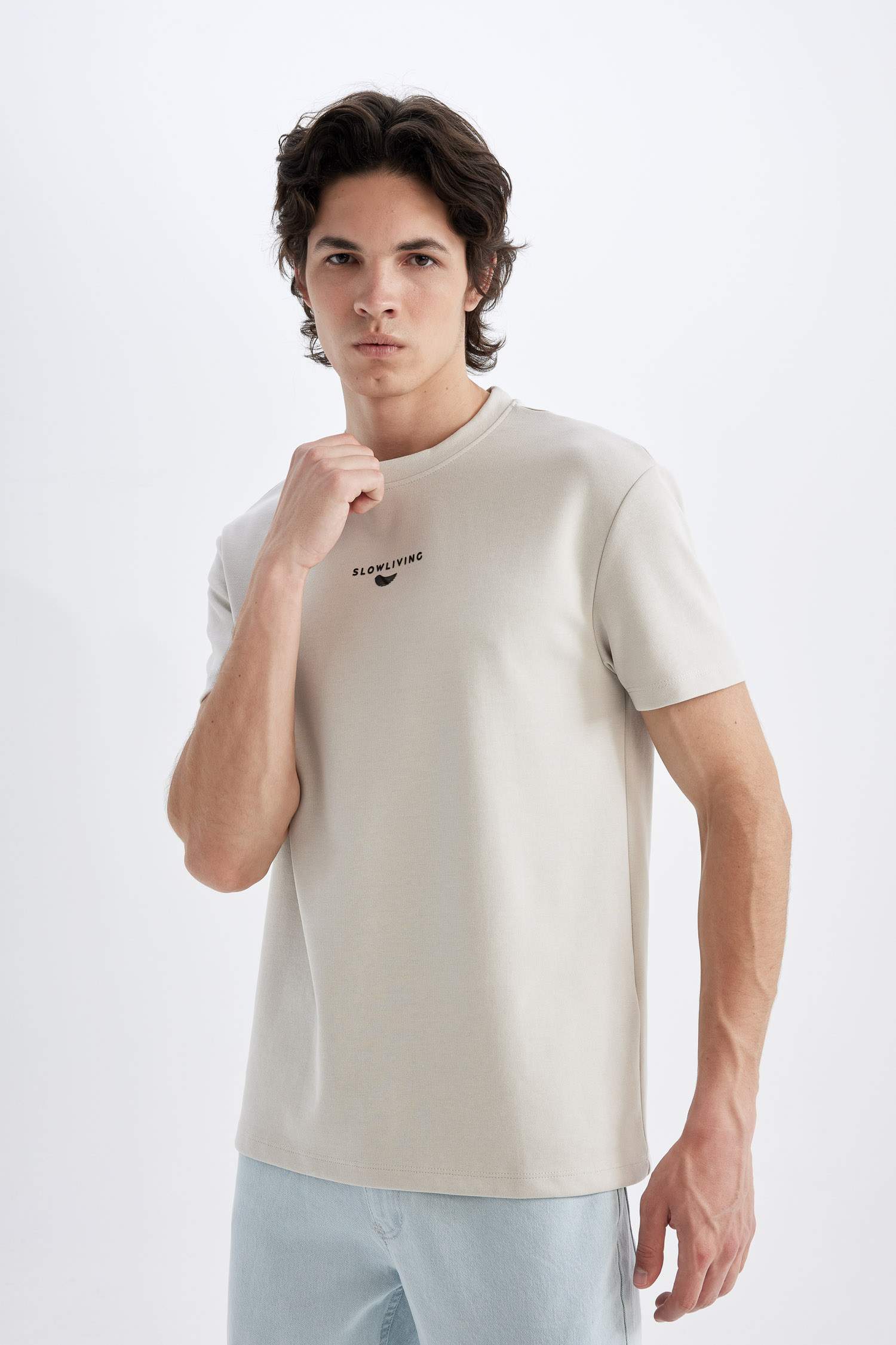 Regular Fit Crew Neck Printed T-Shirt