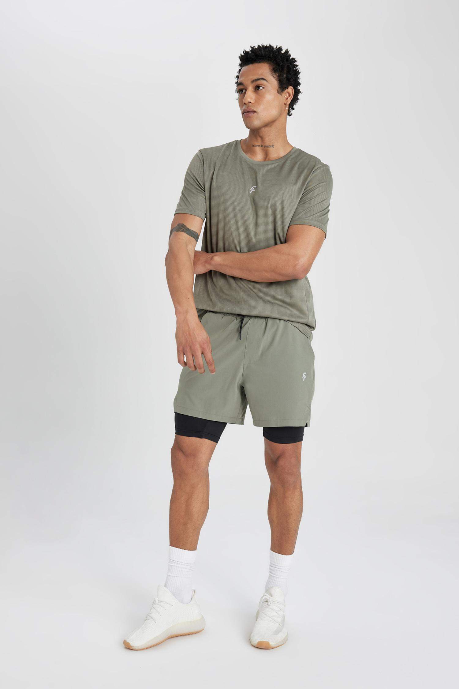 DeFactoFit Slim Fit Sports Woven Shorts