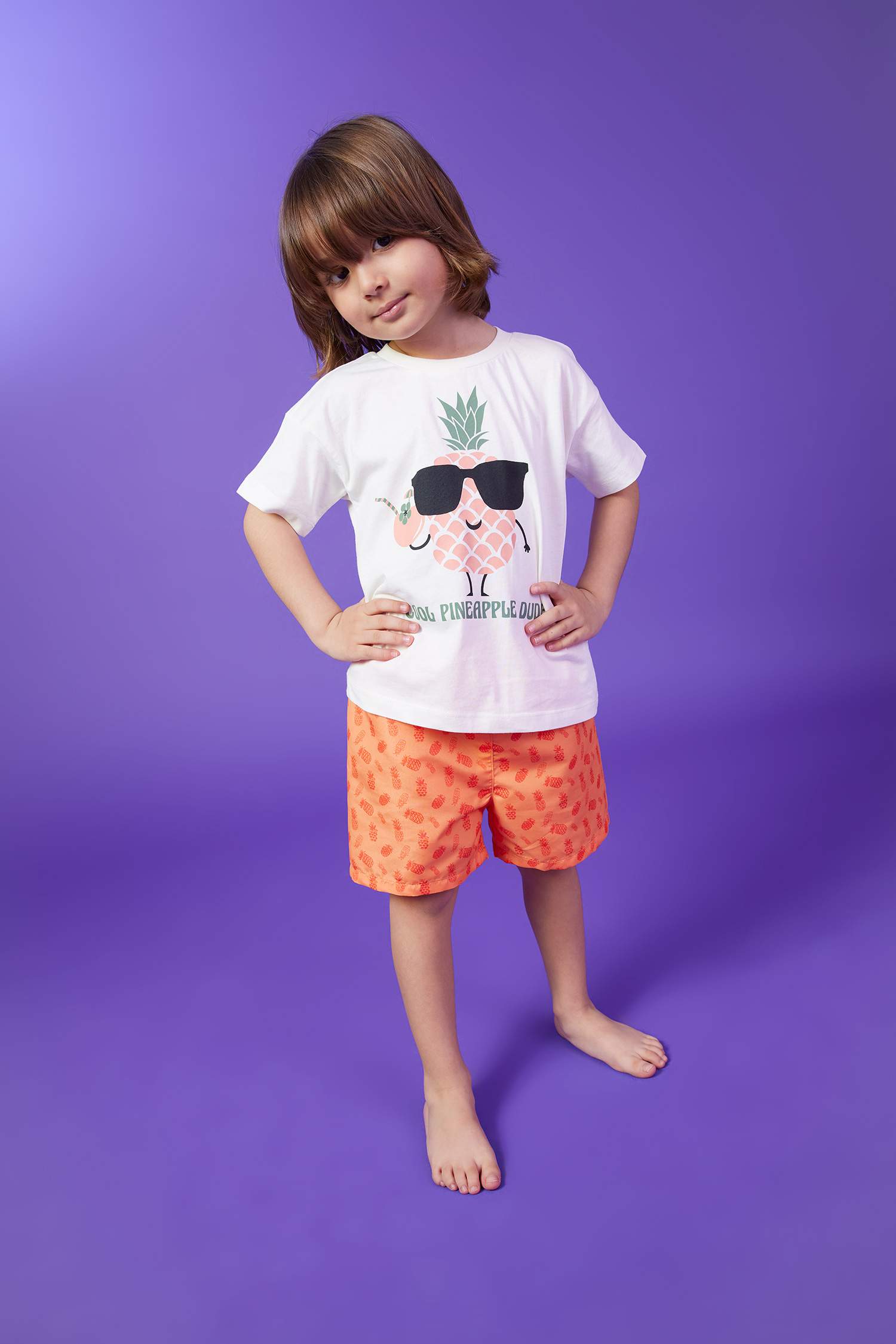 Baby Boy Fruit Patterned Short Sleeve T-Shirt